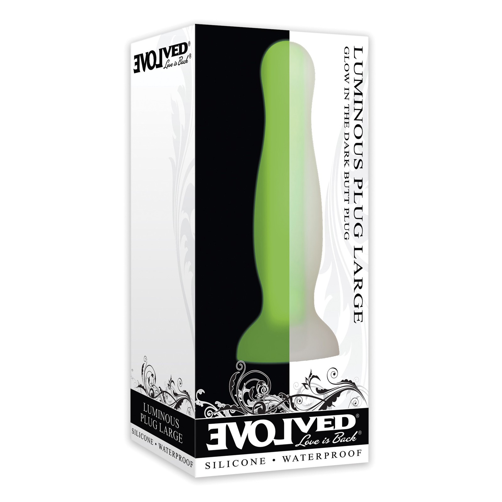 Evolved Luminous Large Anal Plug Green Evolved Luminous Large Anal Plug Green