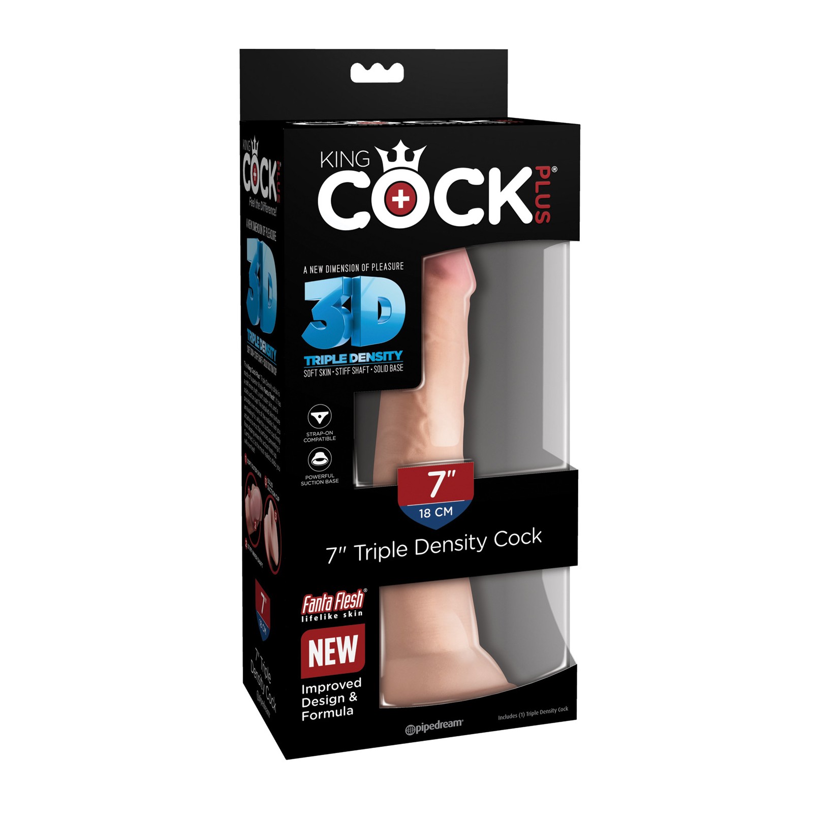 King Cock Plus 7" Triple Density - Realistic Feel King Cock Plus 7" Triple Density - Realistic Feel