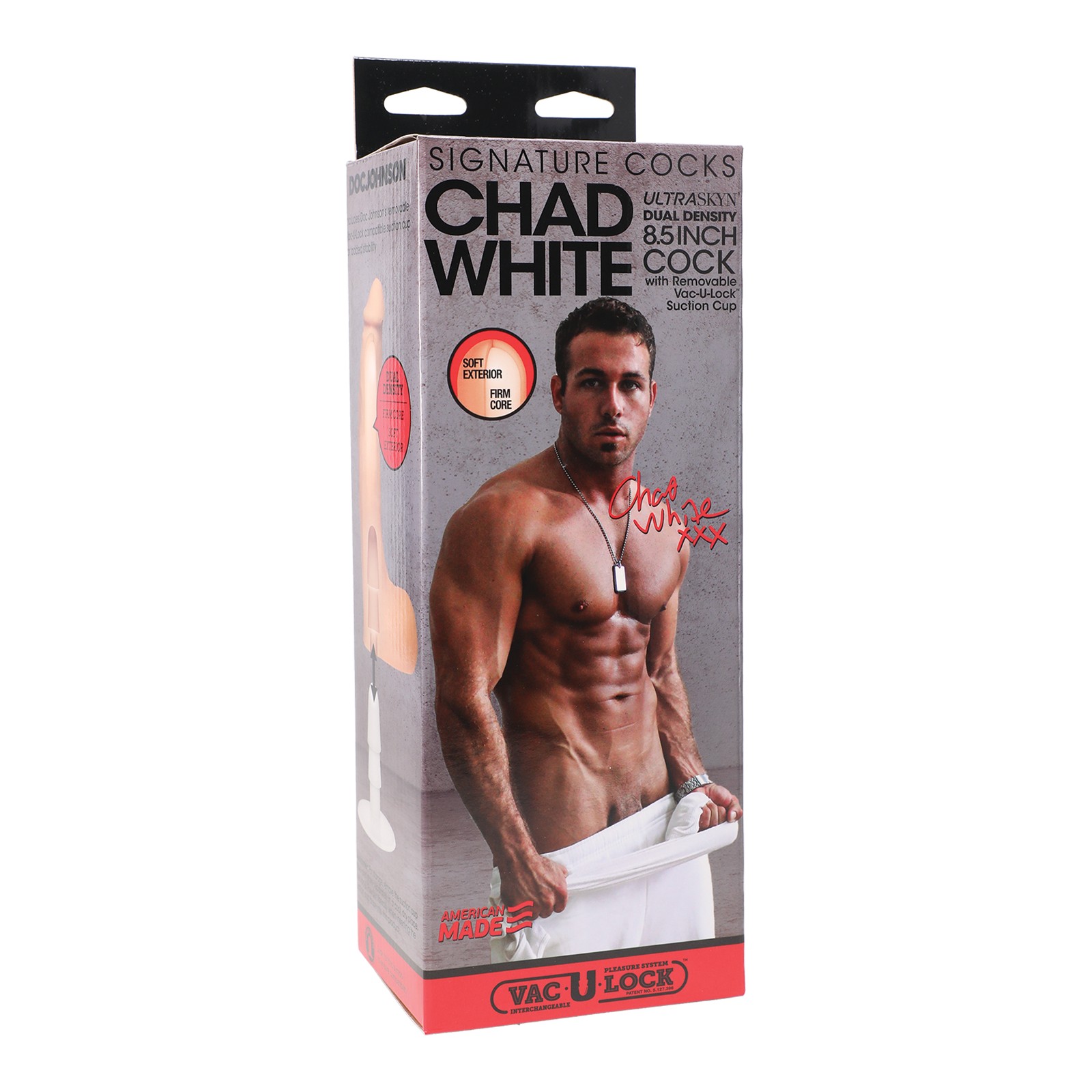 Cachondo Chad White ULTRASKYN 8.5" con Taza de Succión Cachondo Chad White ULTRASKYN 8.5" con Taza de Succión