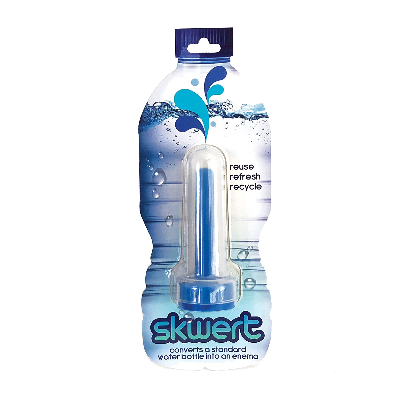 Skwert Water Bottle Enema Adapter Blue Skwert Water Bottle Enema Adapter Blue