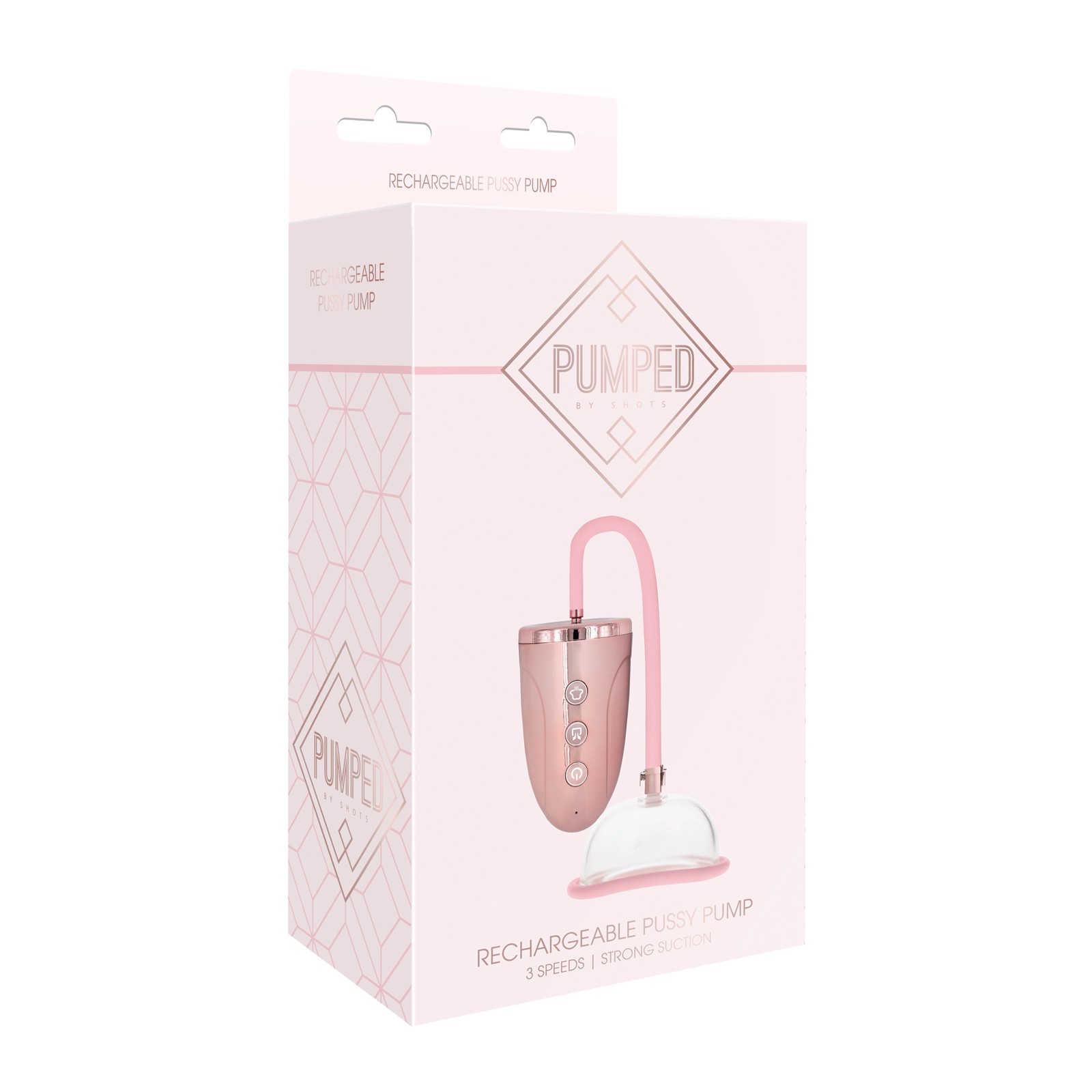 Set de Bomba Automática Recargable para Vulva Shots Pumped - Oro Rosa Set de Bomba Automática Recargable para Vulva Shots Pumped - Oro Rosa