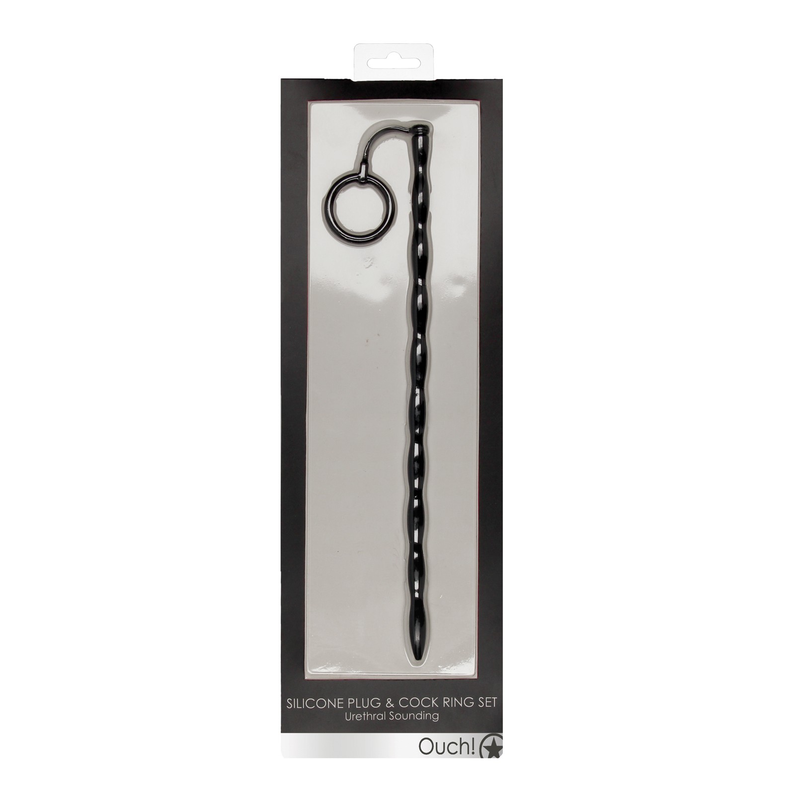 Set de Plug de Sondeo Uretral y Anillo para Pene Shots Ouch Negro Set de Plug de Sondeo Uretral y Anillo para Pene Shots Ouch Negro
