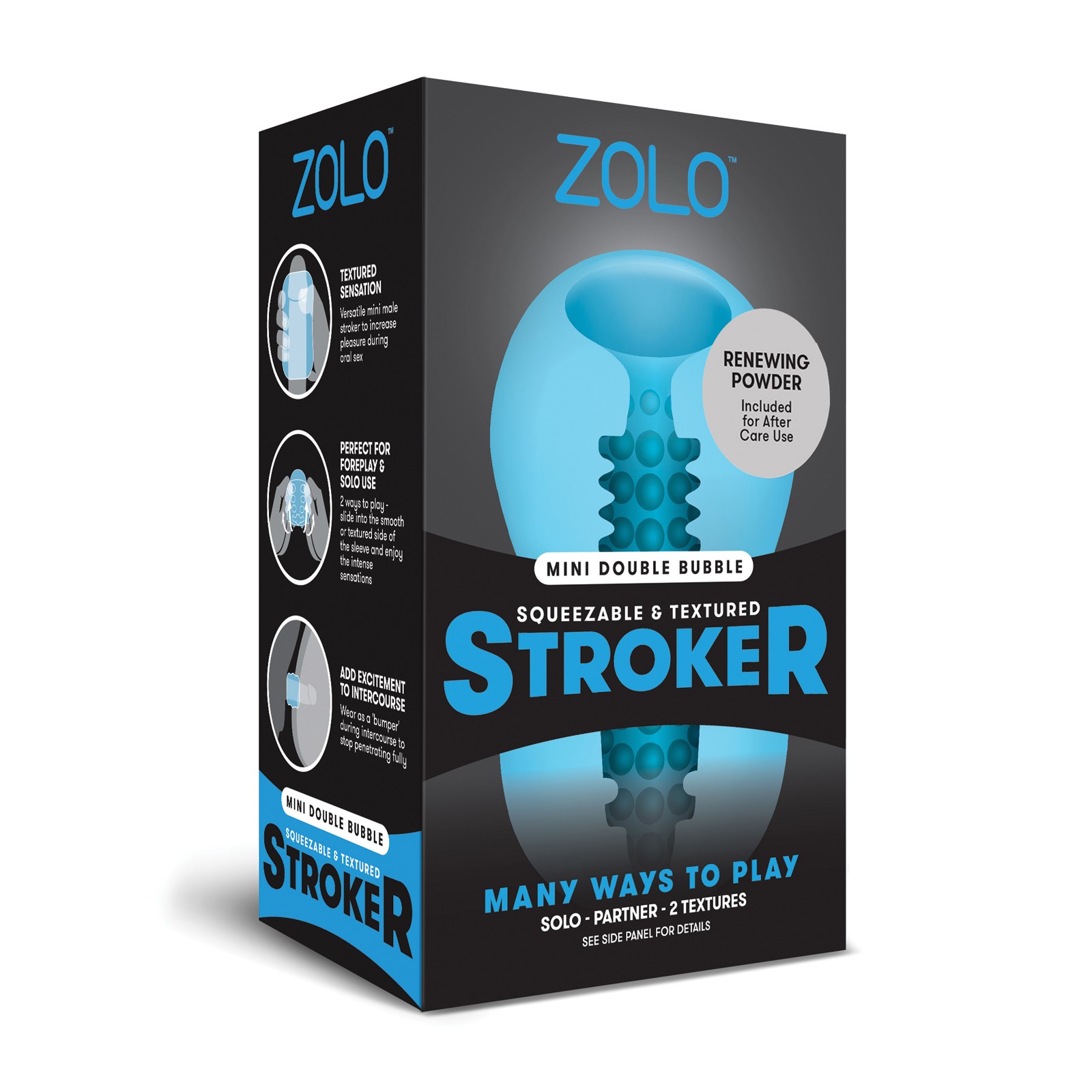 Stroker ZOLO Mini Double Bubble Azul Stroker ZOLO Mini Double Bubble Azul