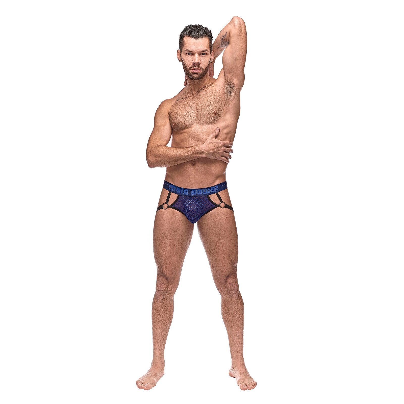 Diamond Mesh Jock Ring - Blue Diamond Mesh Jock Ring - Blue