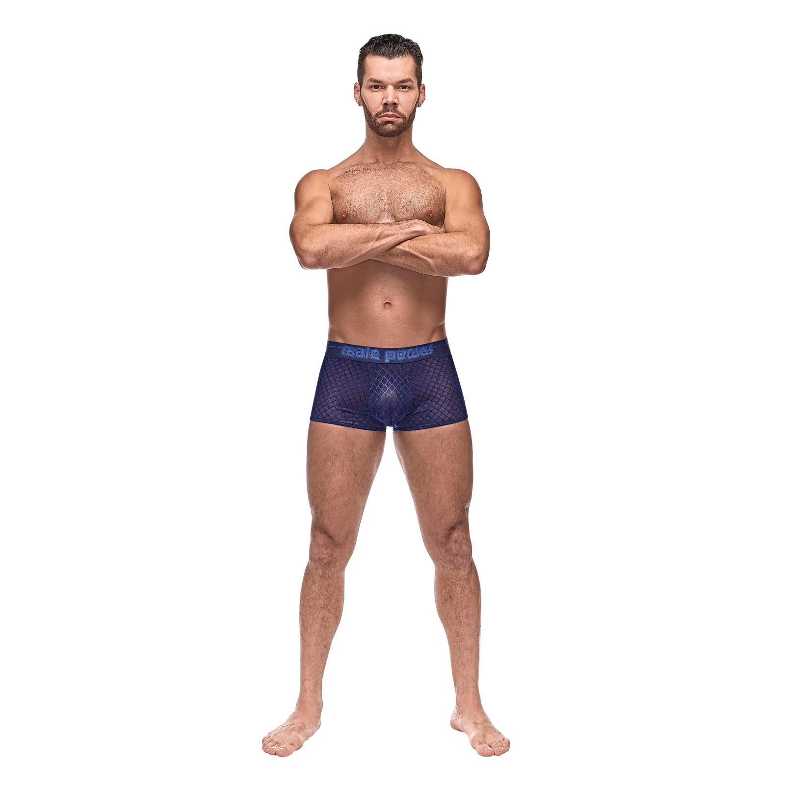 Diamond Mesh Mini Short - Blue Diamond Mesh Mini Short - Blue