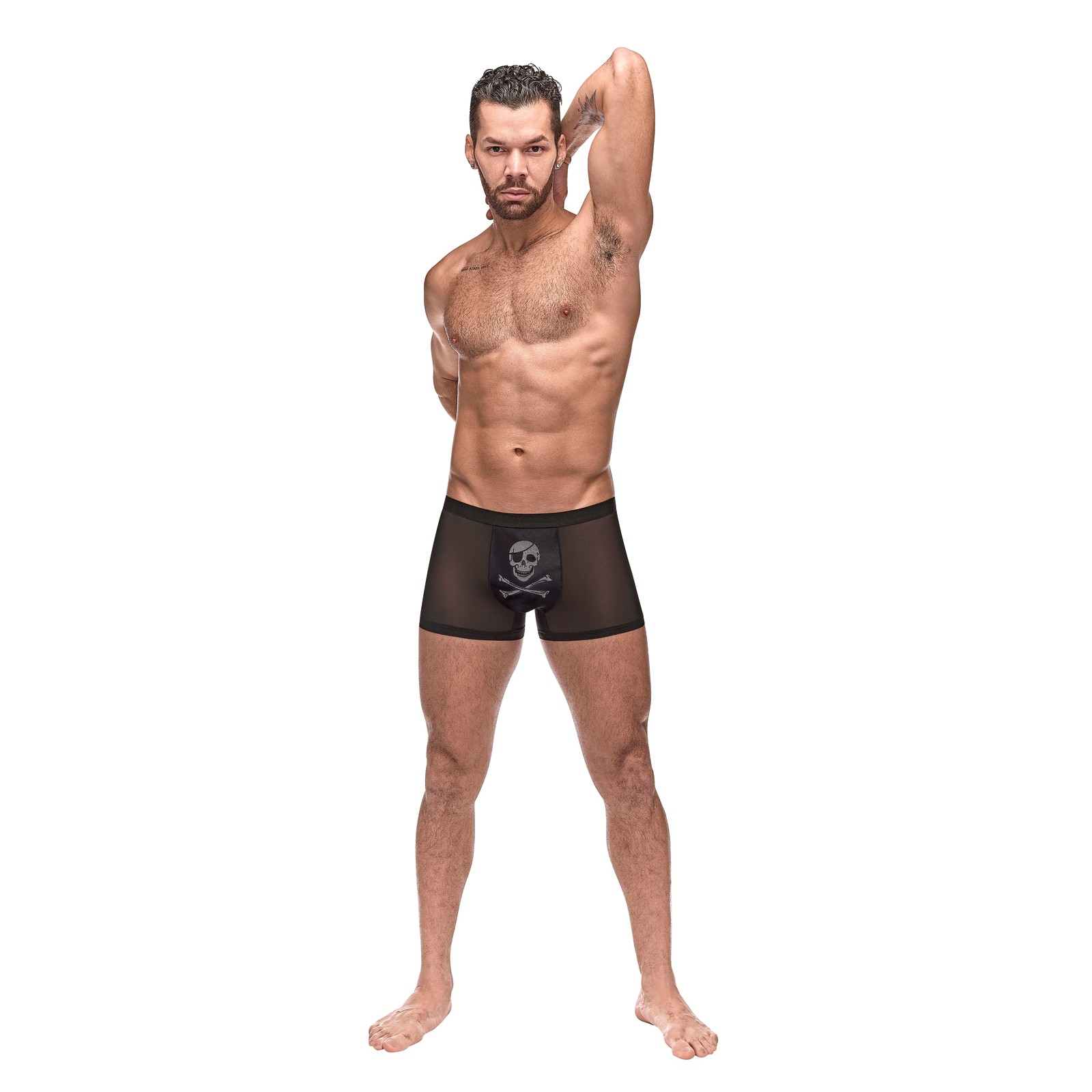 Shorts Micro Malla Calavera para Panty Negro LG Shorts Micro Malla Calavera para Panty Negro LG