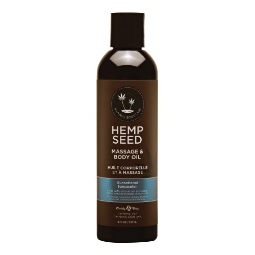 Earthly Body Sunsational Massage & Body Oil - 8 oz