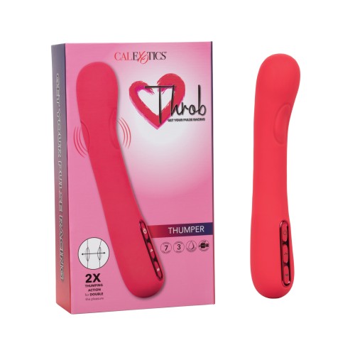 Throb Thumper Vibrador de Doble Acción - Rosa