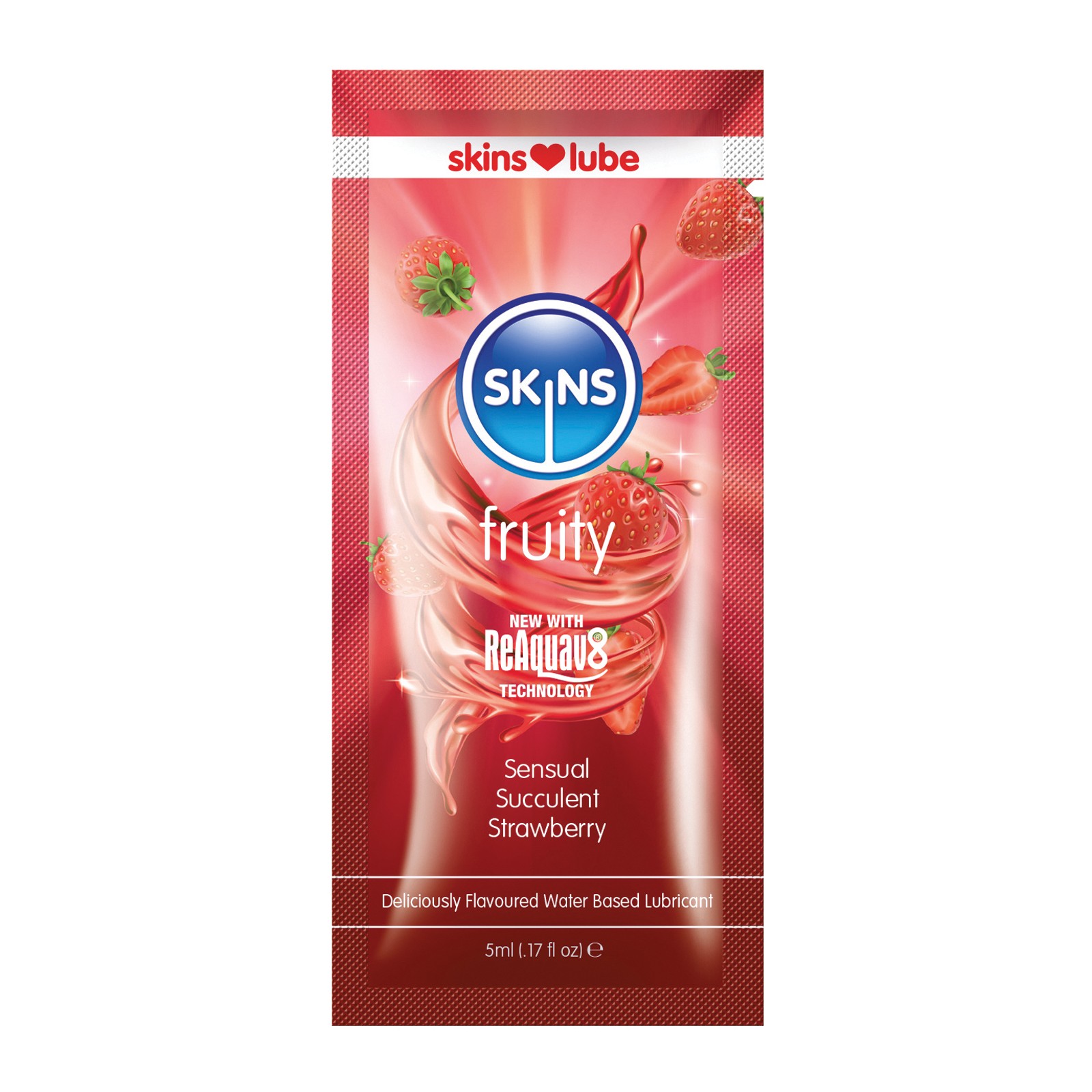 Lubricante a Base de Agua Skins Fresa - Sabroso y Divertido Lubricante a Base de Agua Skins Fresa - Sabroso y Divertido