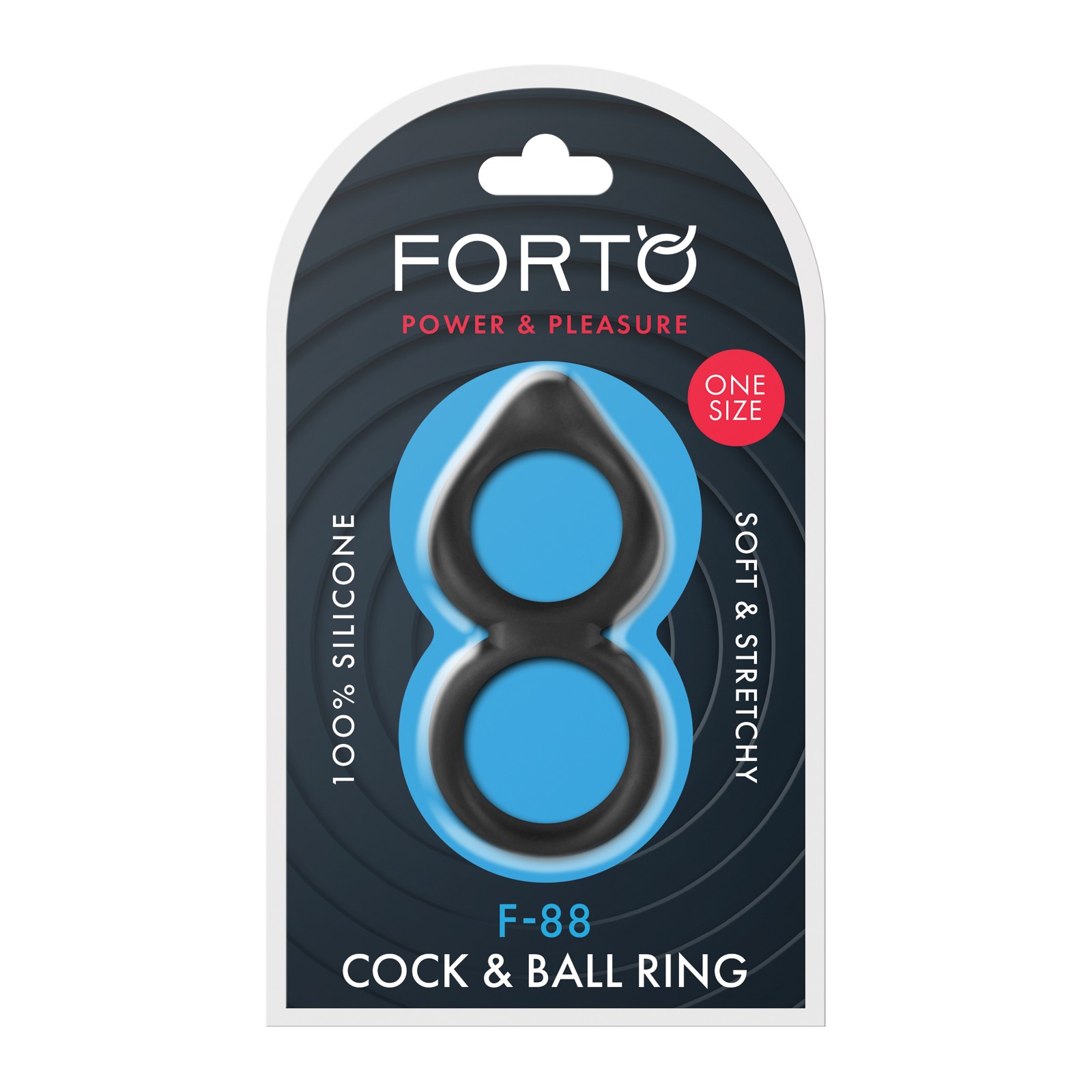 Forto F-88 Double Ring Cock Ring Black Forto F-88 Double Ring Cock Ring Black