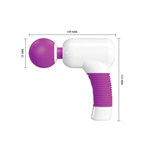 Masajeador Power Fun Gun de Pretty Love - Blanco/Fucsia