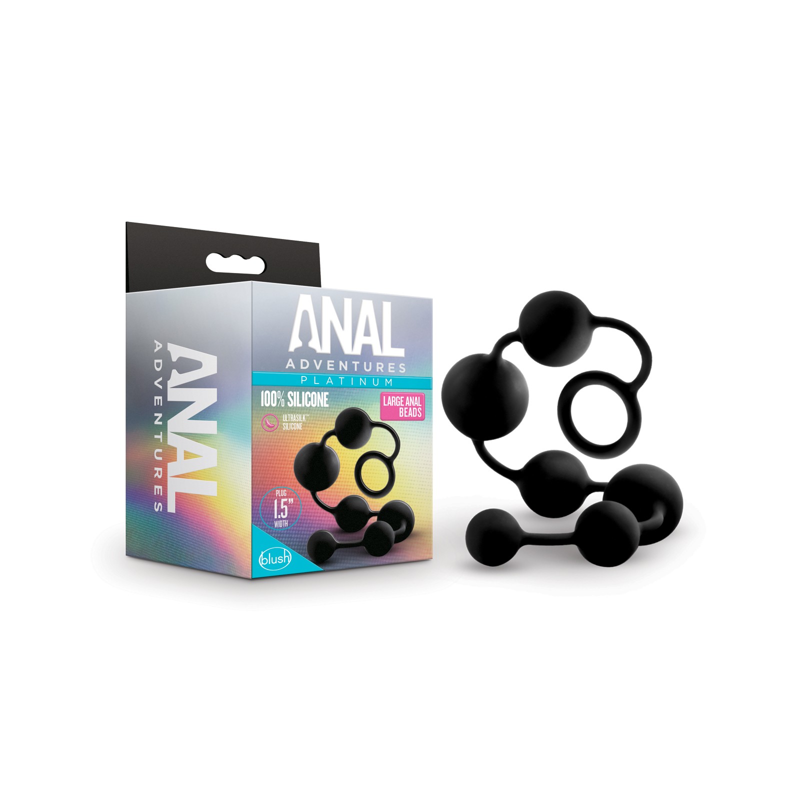 Perlas Anales de Silicona Grande Negro - Blush Perlas Anales de Silicona Grande Negro - Blush