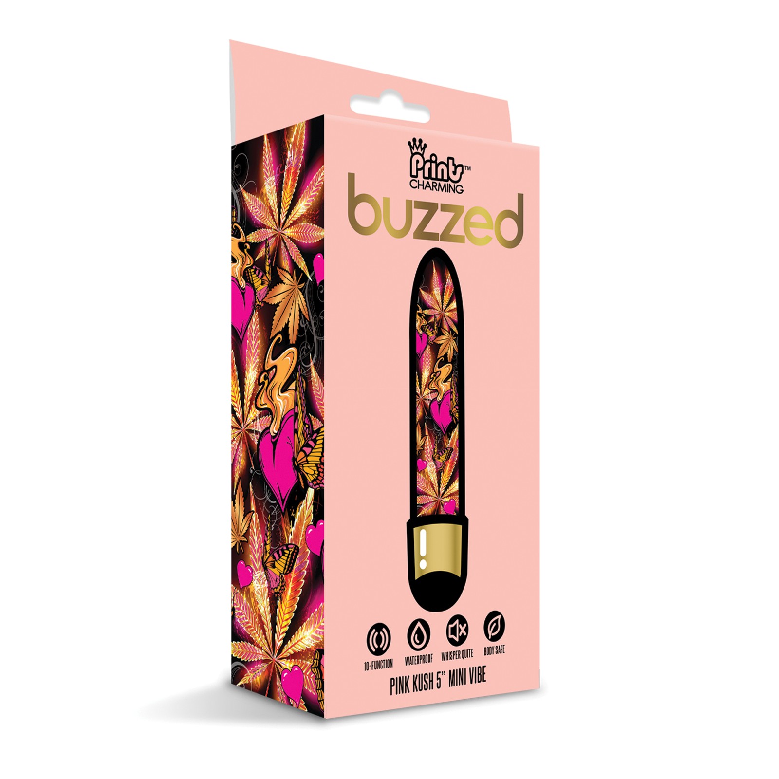 Mini Vibrador Buzzed de 5 Pulgadas - Pink Kush Mini Vibrador Buzzed de 5 Pulgadas - Pink Kush