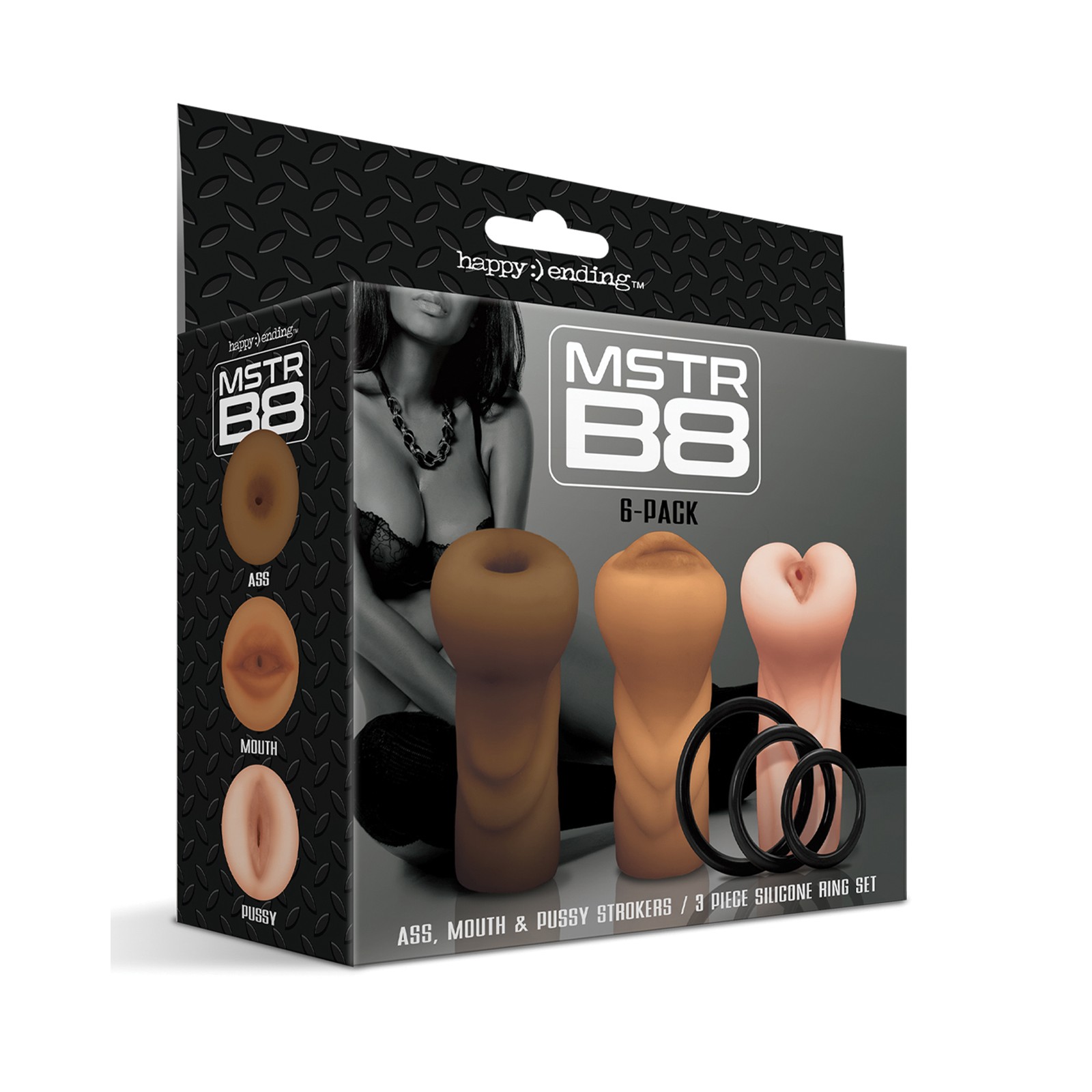 MSTR B8 Stroker Set with C-Rings - Assorted Pack MSTR B8 Stroker Set with C-Rings - Assorted Pack