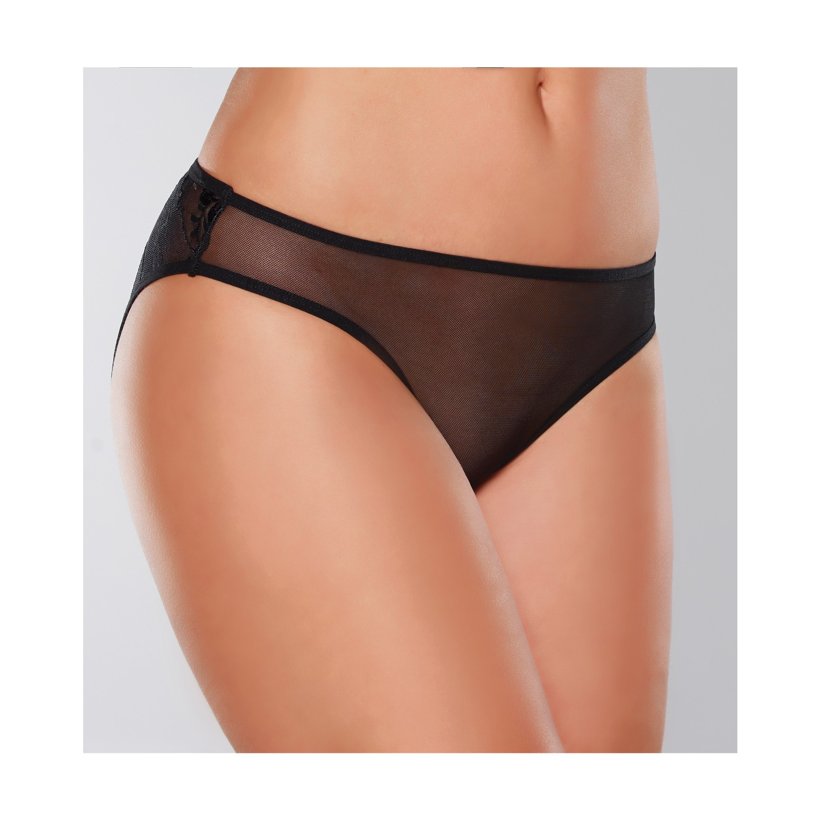 Adore Sheer Teaz Open Panty - Black Adore Sheer Teaz Open Panty - Black
