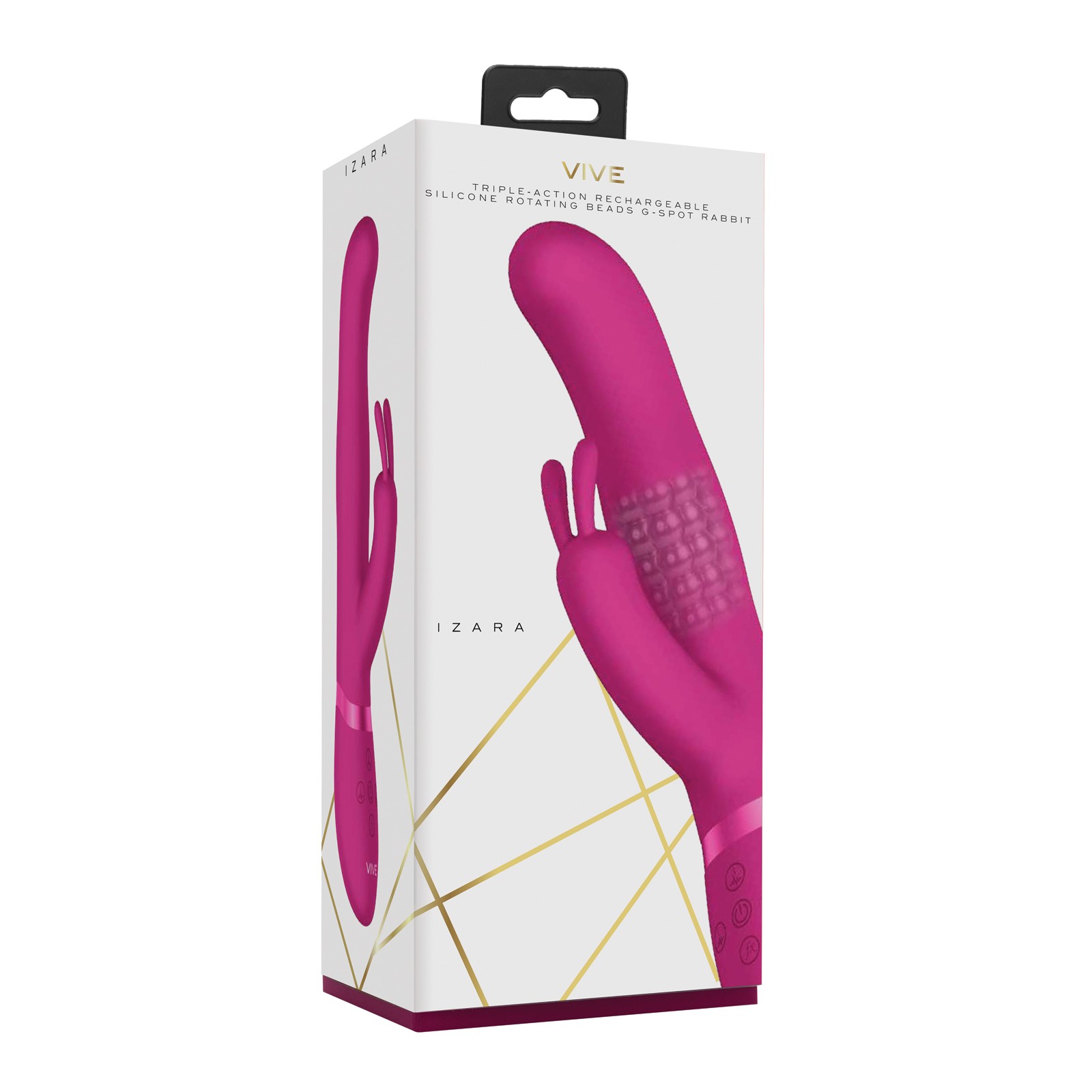 Shots Vive Izara Rotating Beads Rabbit - Pink Shots Vive Izara Rotating Beads Rabbit - Pink