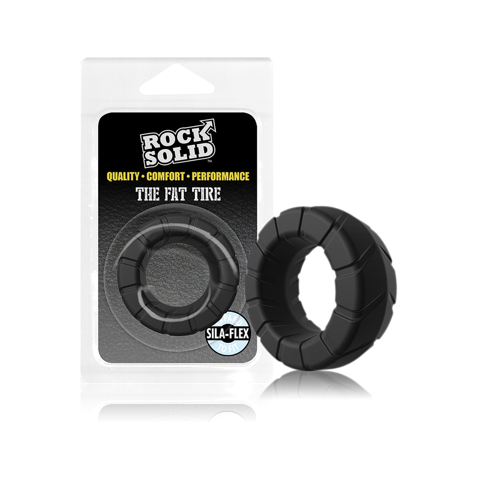Rock Solid Fat Tire Cock Ring in Black Rock Solid Fat Tire Cock Ring in Black