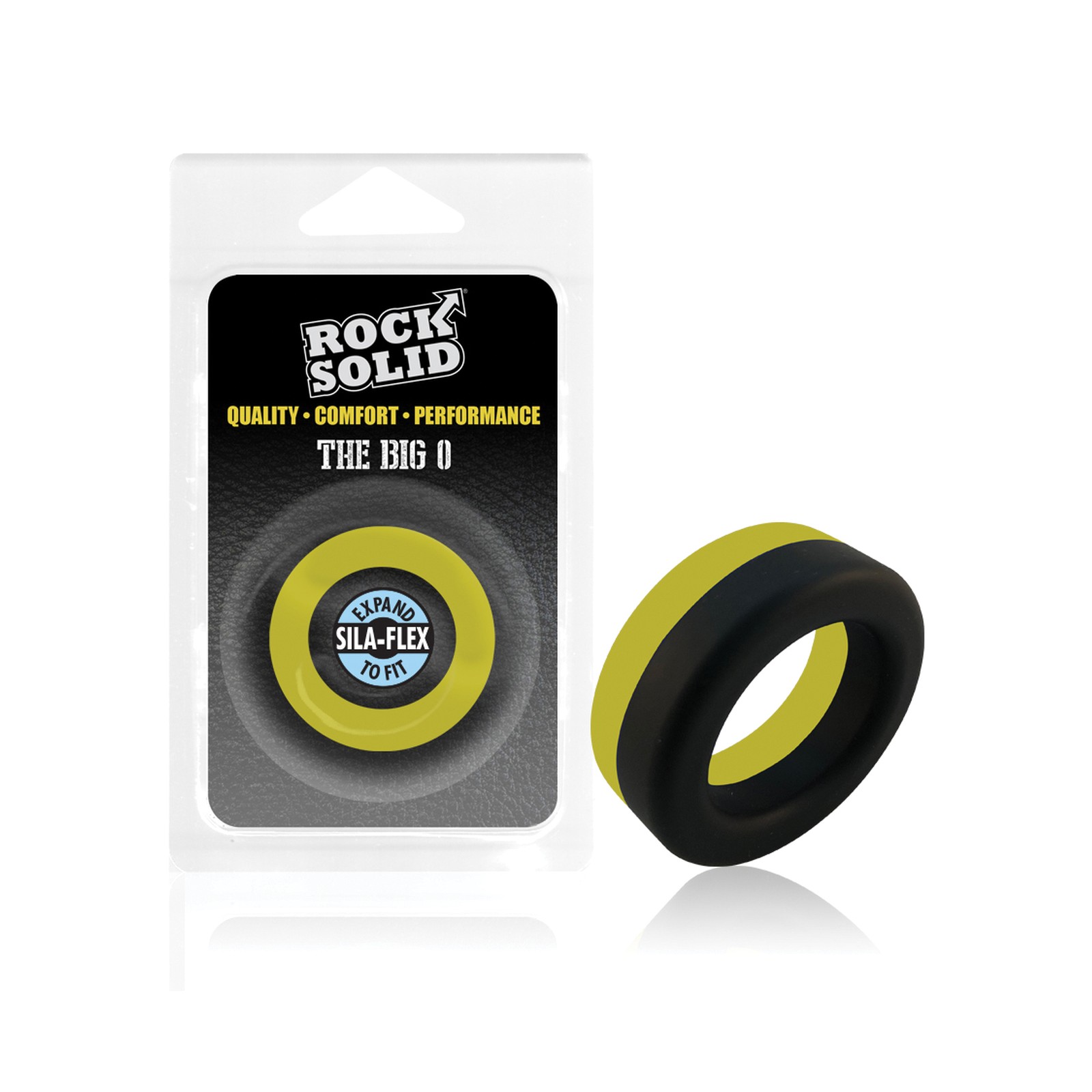 Rock Solid Big O Ring in Black and Yellow Rock Solid Big O Ring in Black and Yellow