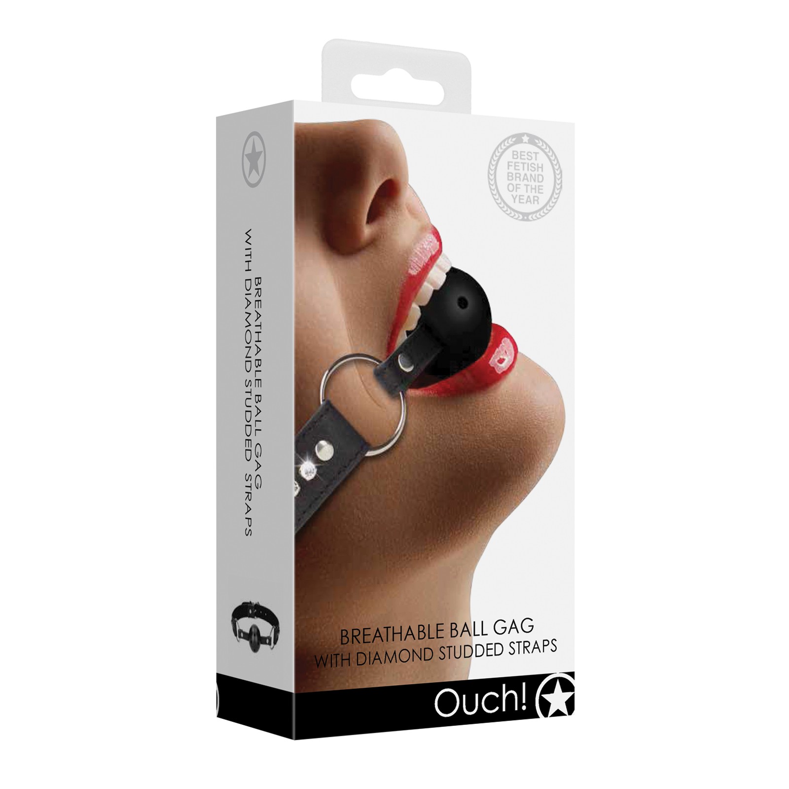 Shots Ouch Breathable Ball Gag - Black Shots Ouch Breathable Ball Gag - Black