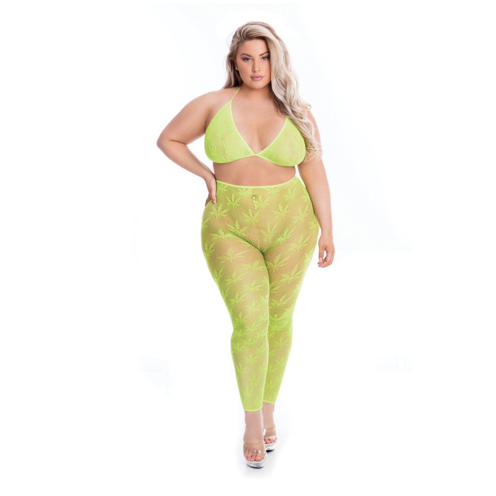 Conjunto de Sostén y Leggings All About Leaf Pink Lipstick Conjunto de Sostén y Leggings All About Leaf Pink Lipstick