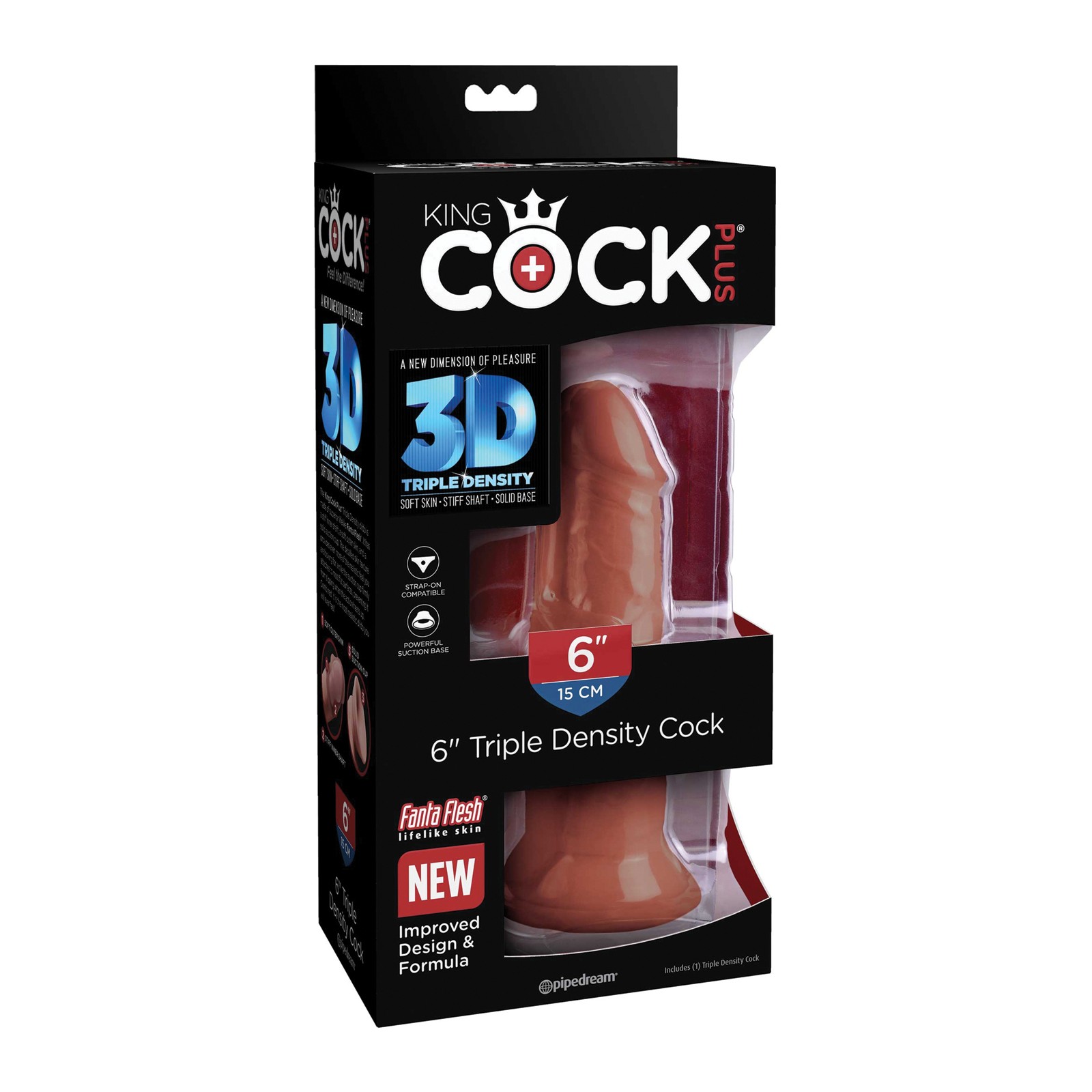 Pene King Cock Plus de 6" Triplemente Denso - Marrón Pene King Cock Plus de 6" Triplemente Denso - Marrón