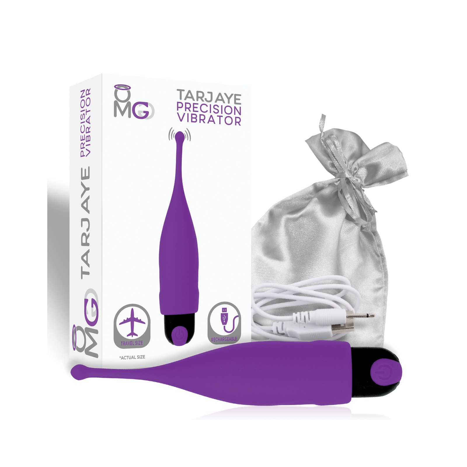 Estimulador de Precisión Tamaño de Viaje OMG Tarjaye Morado Estimulador de Precisión Tamaño de Viaje OMG Tarjaye Morado