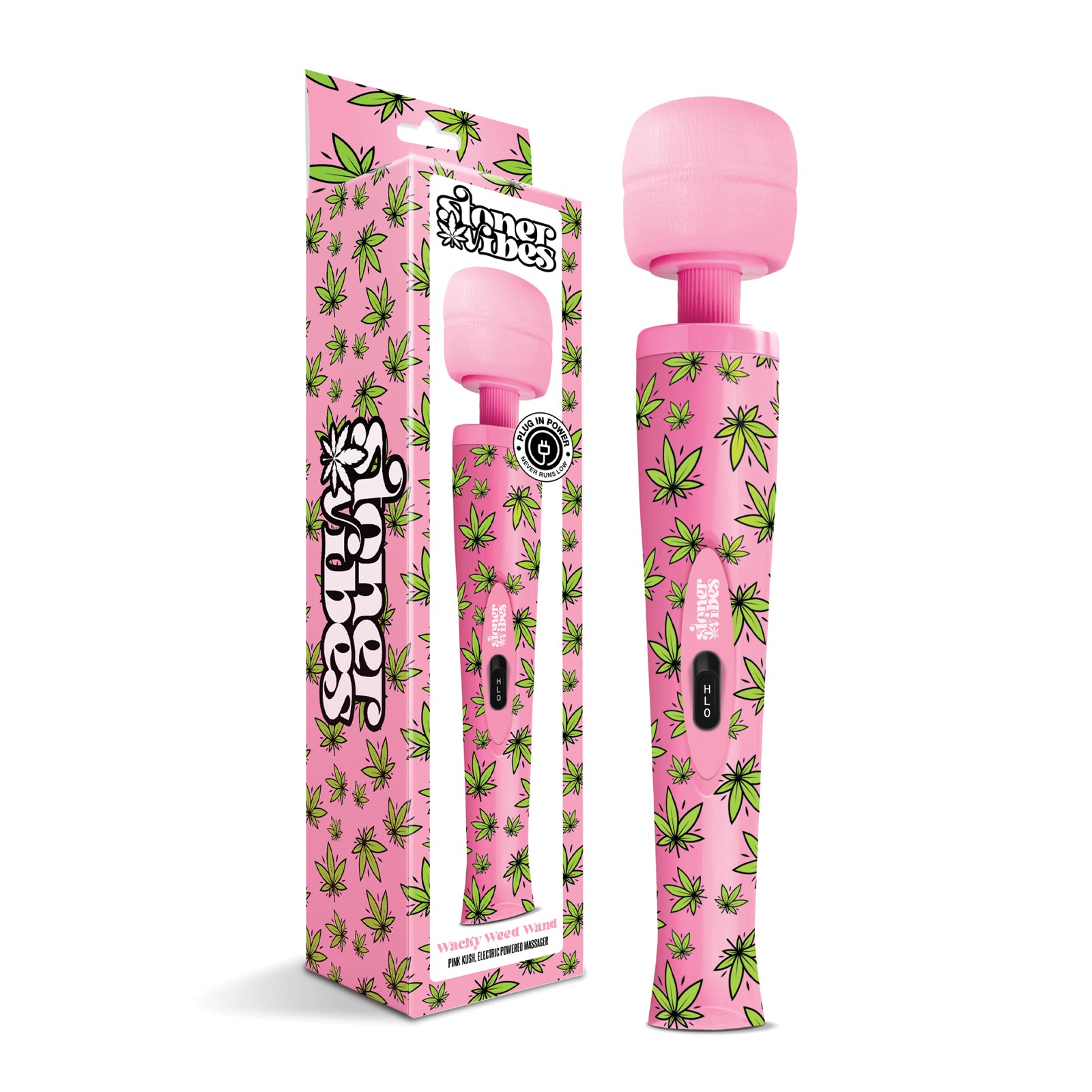Stoner Vibes Wacky Weed Wand Massager Pink Kush Stoner Vibes Wacky Weed Wand Massager Pink Kush