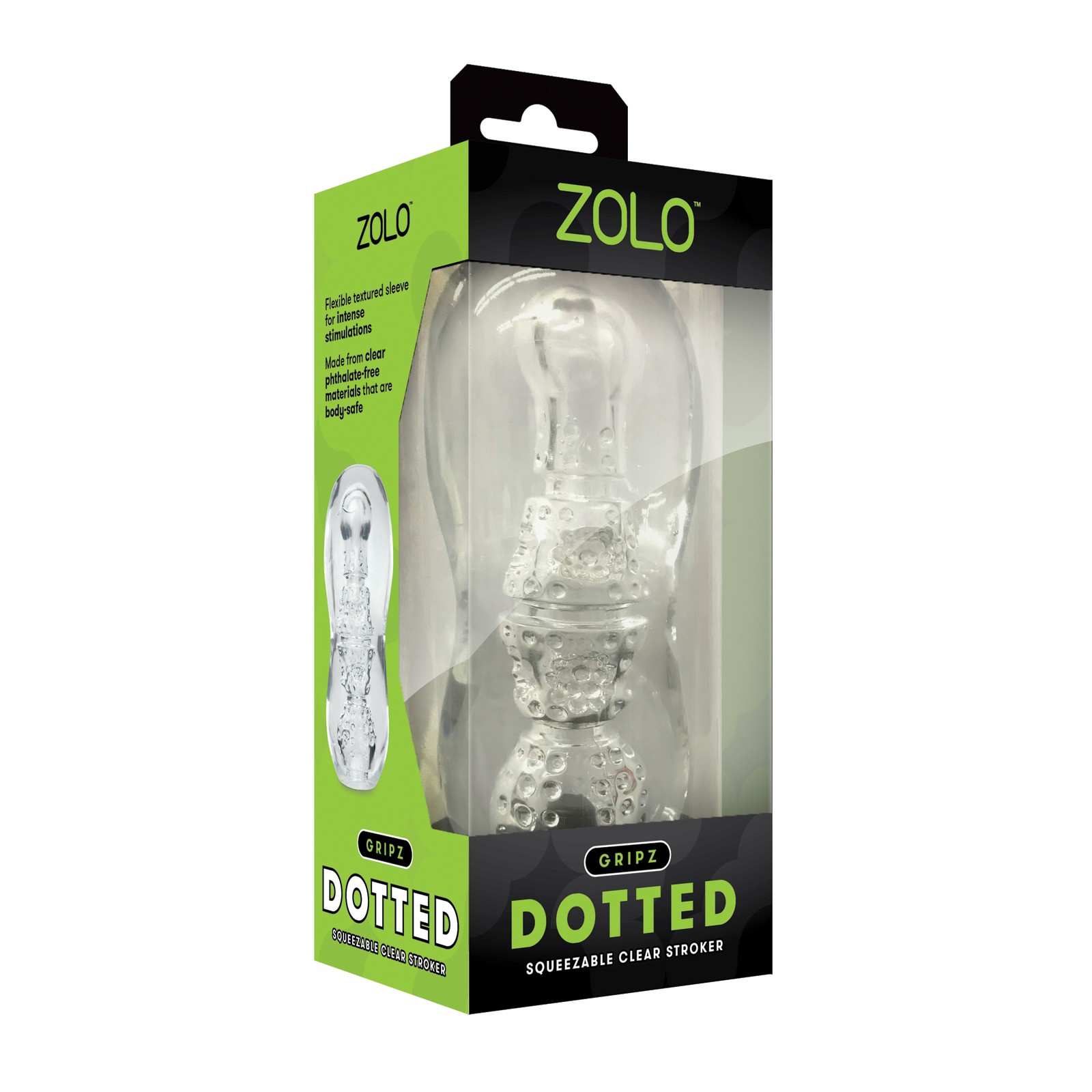 ZOLO Gripz Dotted Stroker Clear ZOLO Gripz Dotted Stroker Clear