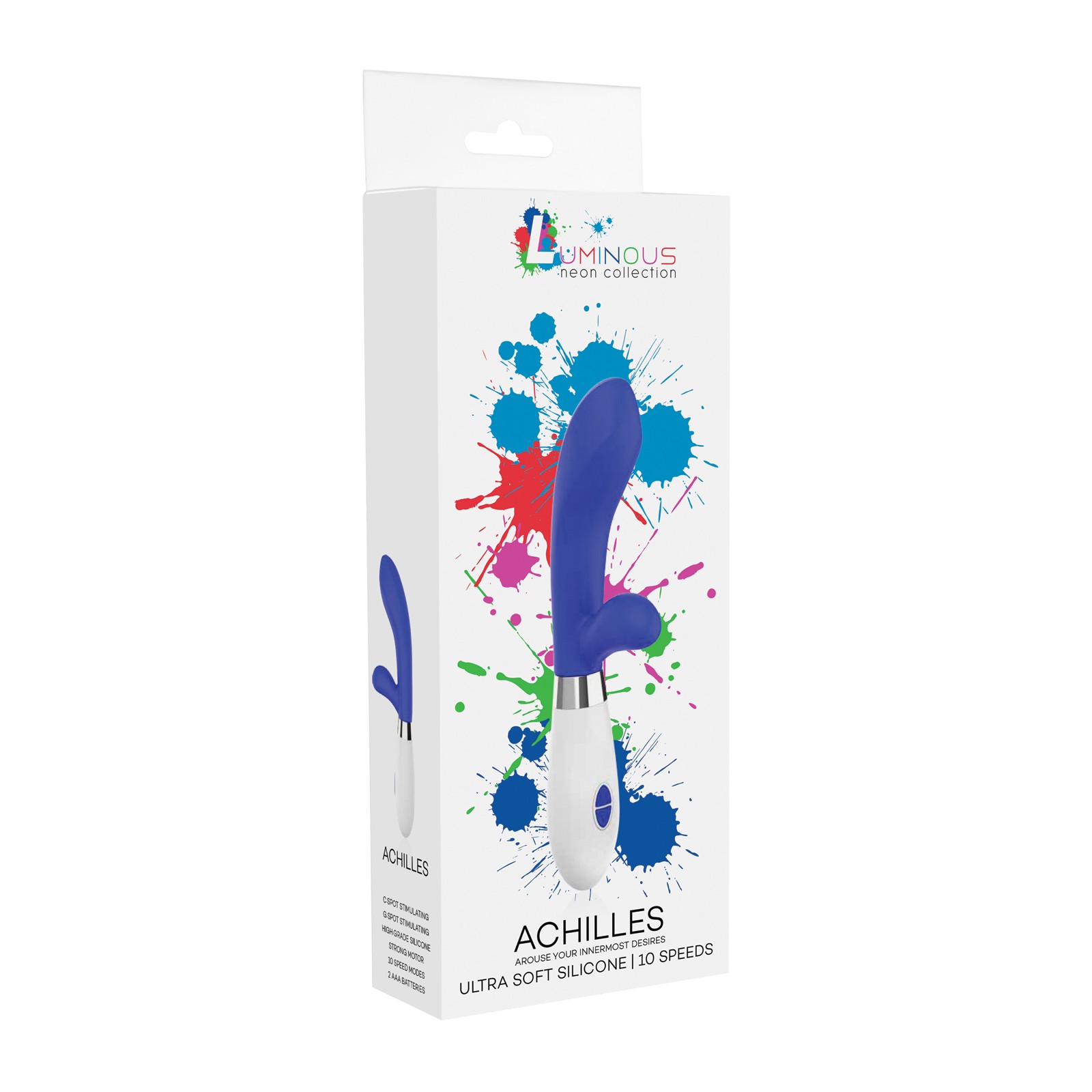 Vibrador Conejito Shots Luminous Achilles Azul Real Vibrador Conejito Shots Luminous Achilles Azul Real