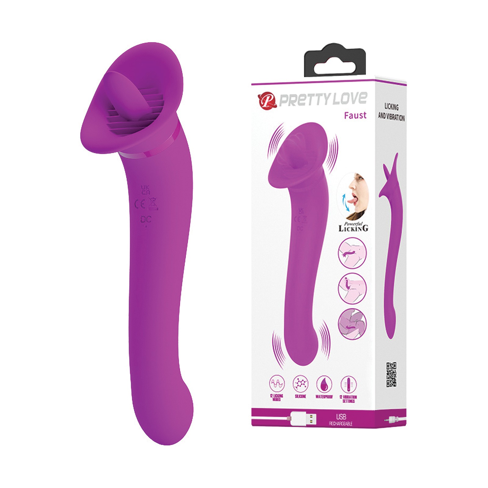 Pretty Love Faust Trompeta Lamedora y Vibradora Fucsia Pretty Love Faust Trompeta Lamedora y Vibradora Fucsia