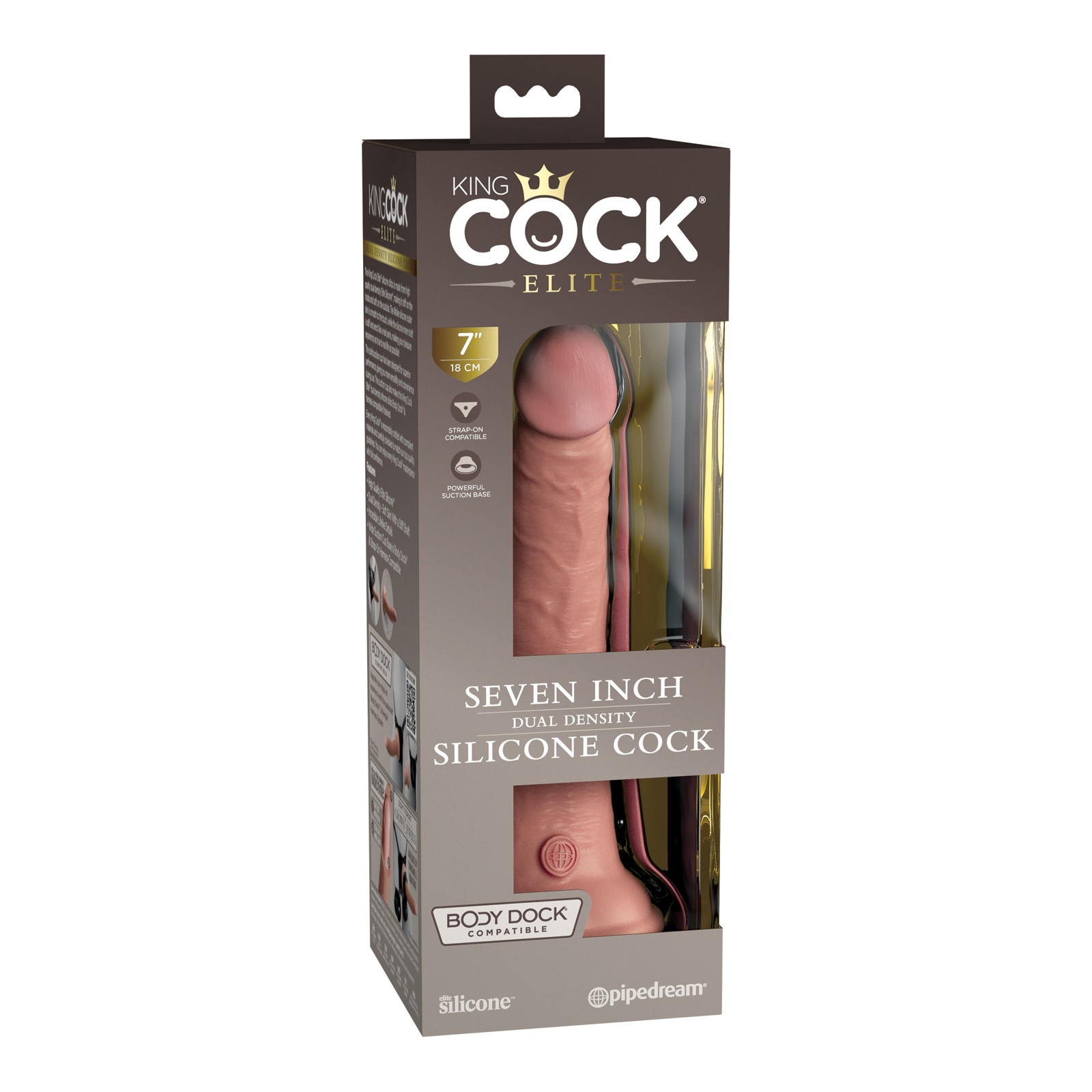 King Cock Elite 7 Inch Dual Density Silicone - Realistic Feel King Cock Elite 7 Inch Dual Density Silicone - Realistic Feel