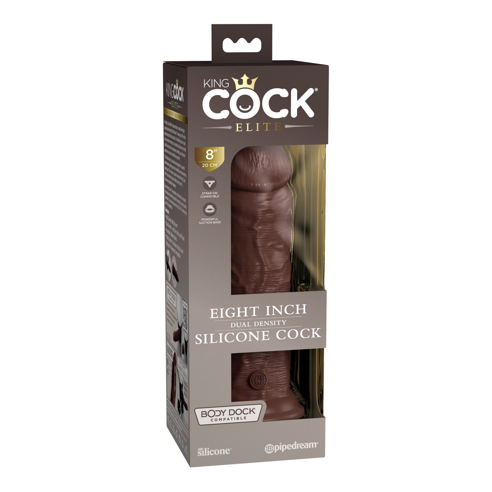 King Cock Elite 8" Silicone Dildo - Realistic & Comfortable King Cock Elite 8" Silicone Dildo - Realistic & Comfortable