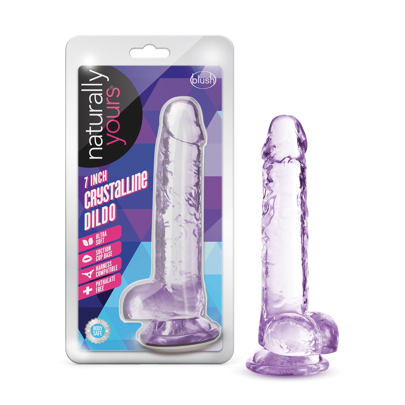Blush Naturally Yours Crystalline Dildo - Satisfaction Guaranteed Blush Naturally Yours Crystalline Dildo - Satisfaction Guaranteed