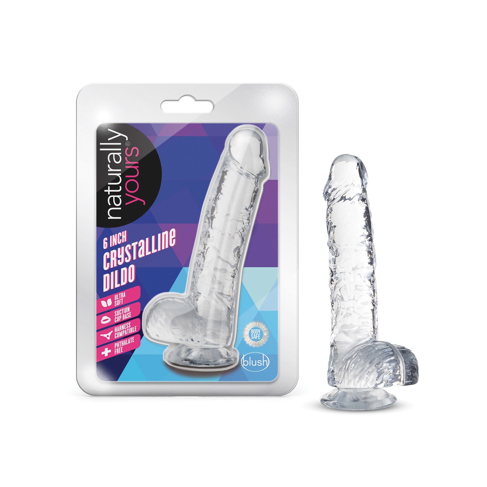 Blush Naturally Yours 6" Crystalline Dildo Diamond Blush Naturally Yours 6" Crystalline Dildo Diamond