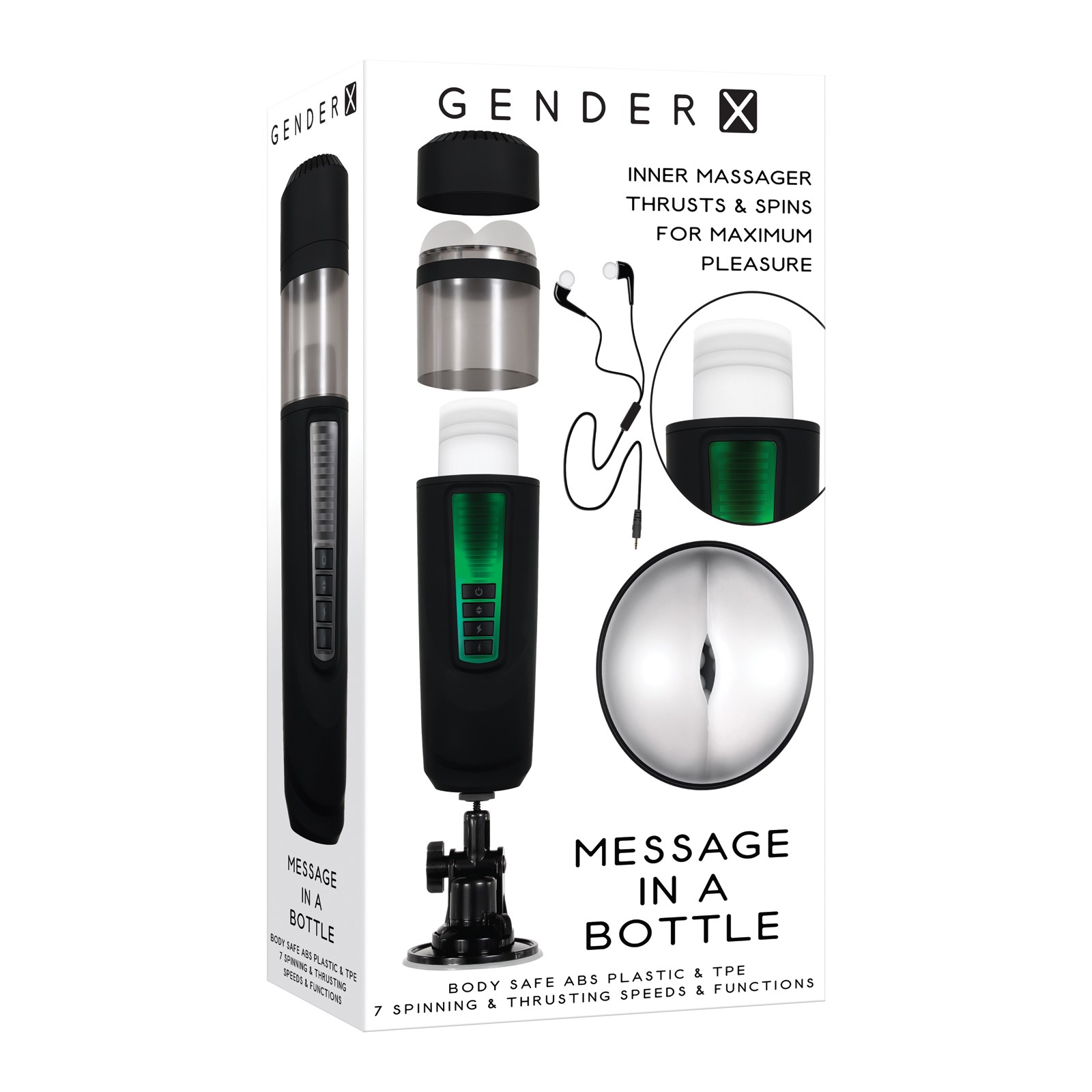 Gender X Message In a Bottle Stroker Black Gender X Message In a Bottle Stroker Black