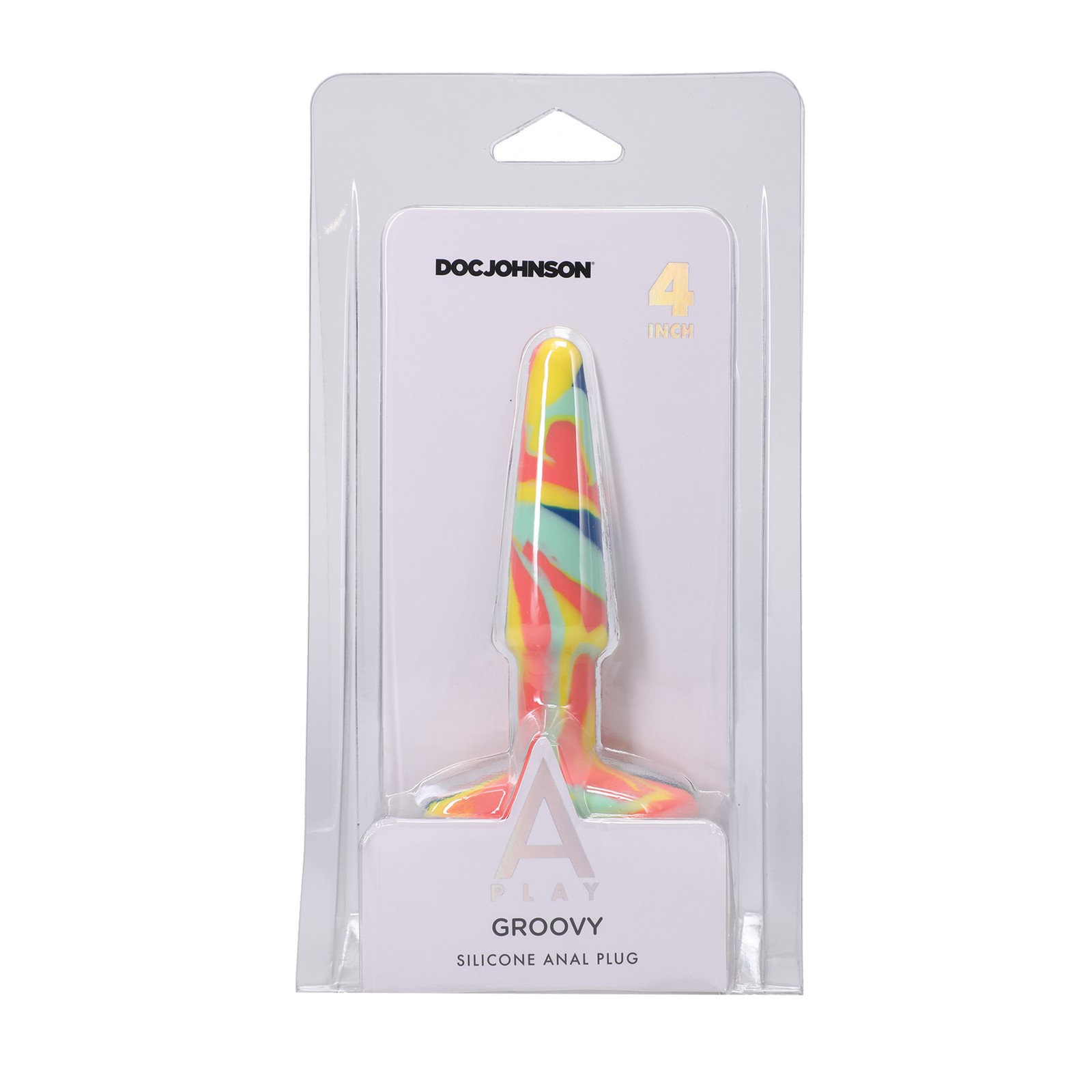 A Play Plug Anal de Silicona Groovy Multicolor Amarillo A Play Plug Anal de Silicona Groovy Multicolor Amarillo