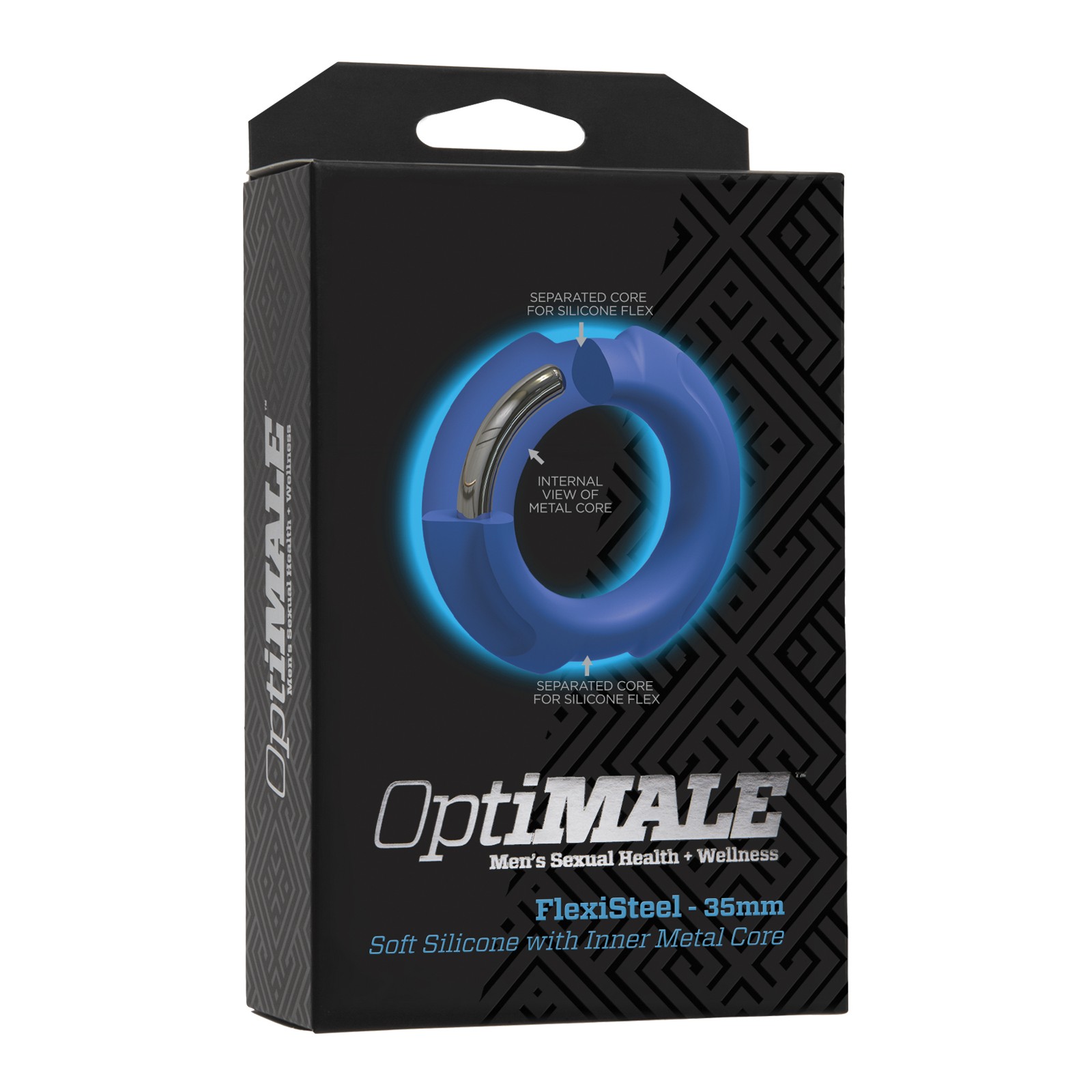 OptiMale FlexiSteel Cock Ring 35mm Blue OptiMale FlexiSteel Cock Ring 35mm Blue
