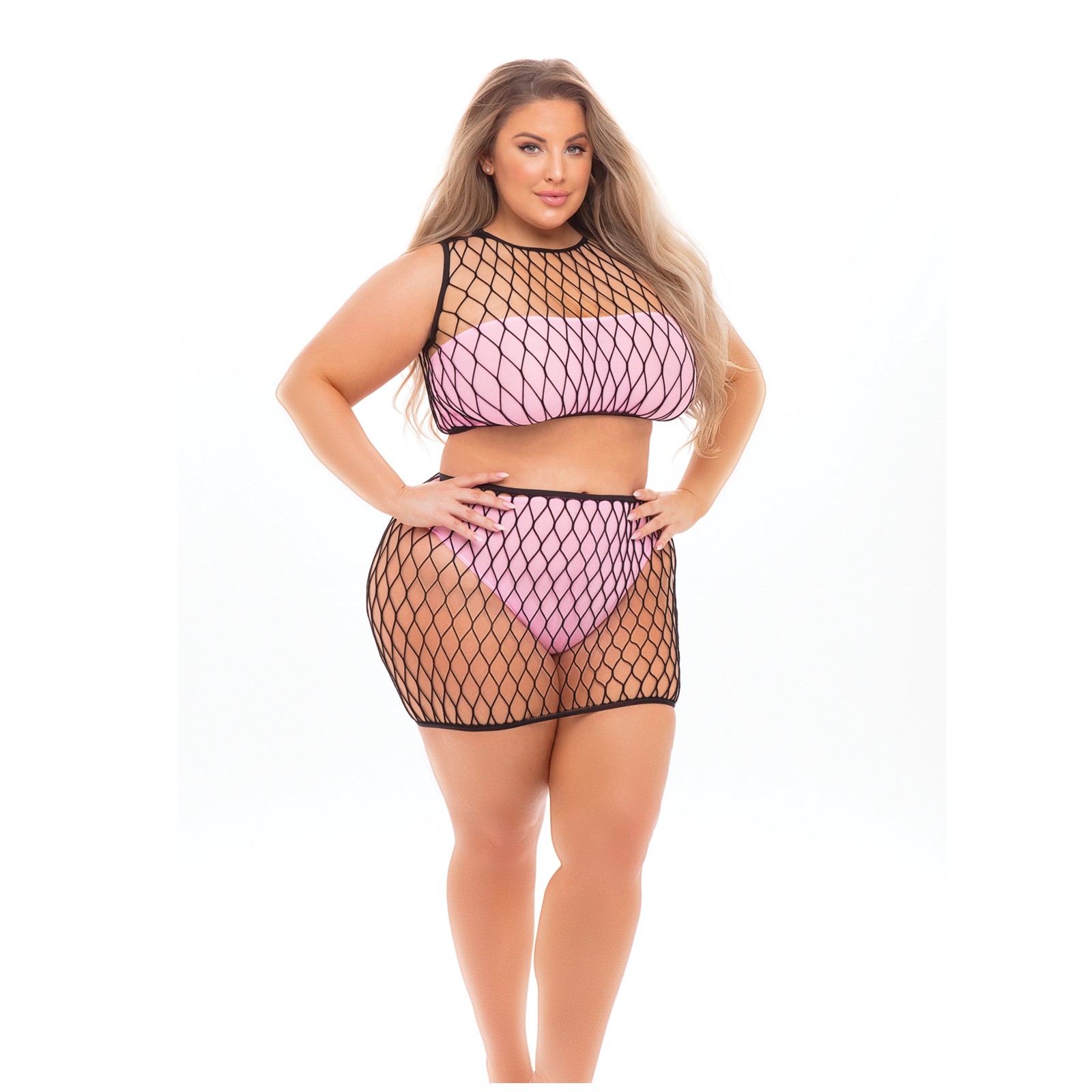 Conjunto de Cami de Red Crave You Rosa Conjunto de Cami de Red Crave You Rosa
