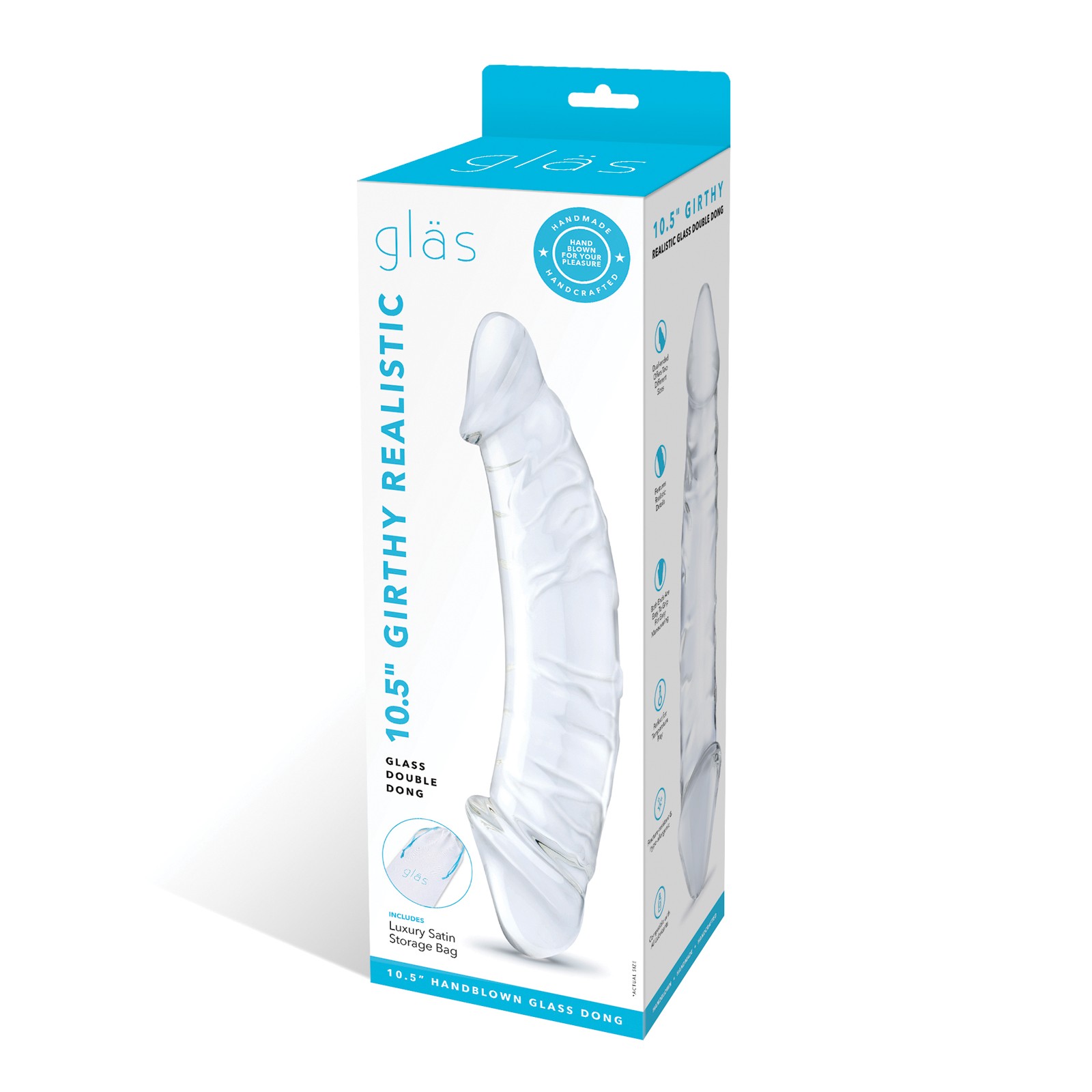 10.5" Double Ended Glass Dong - Lifelike Pleasure 10.5" Double Ended Glass Dong - Lifelike Pleasure