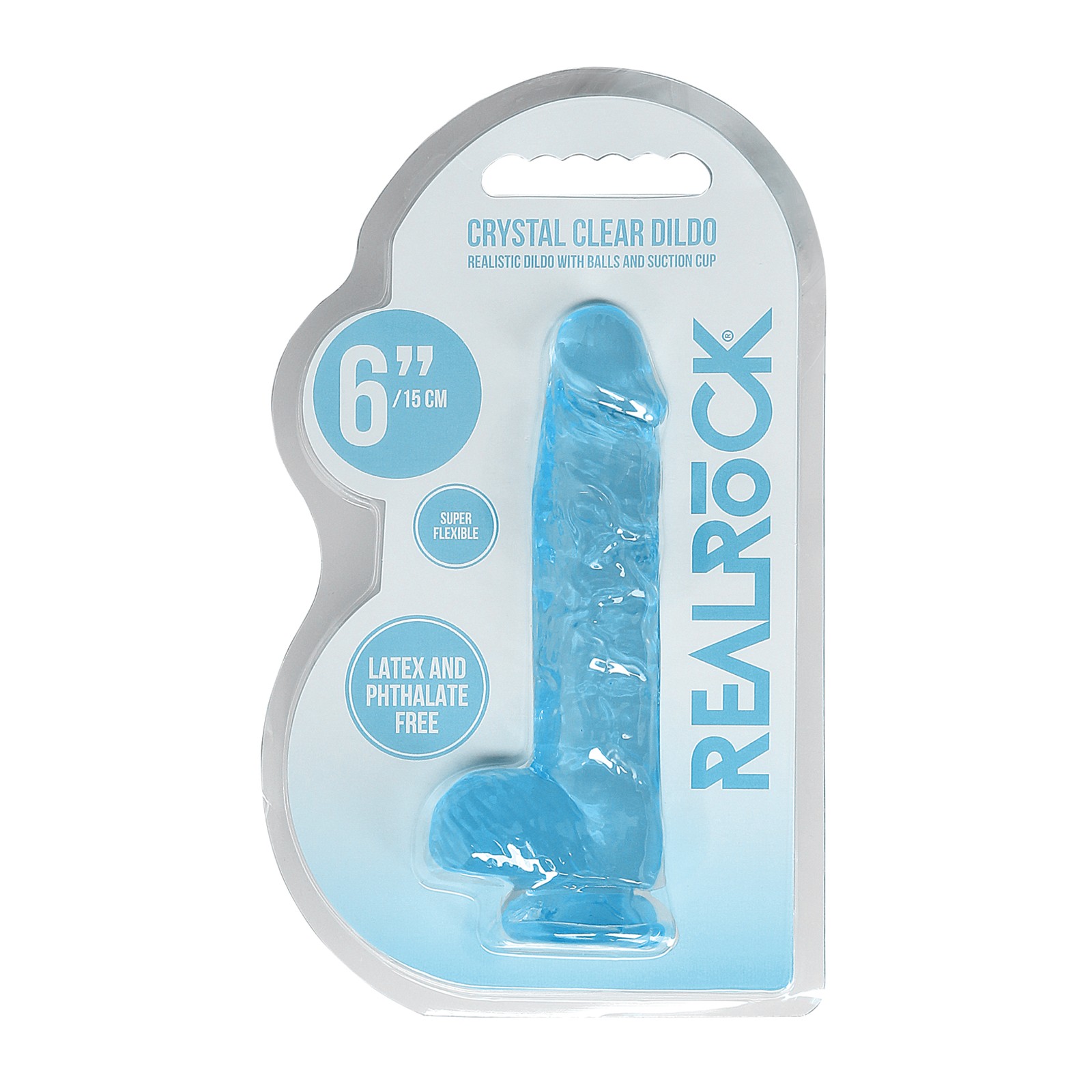 RealRock Realistic 6 Inch Blue Dildo with Balls RealRock Realistic 6 Inch Blue Dildo with Balls