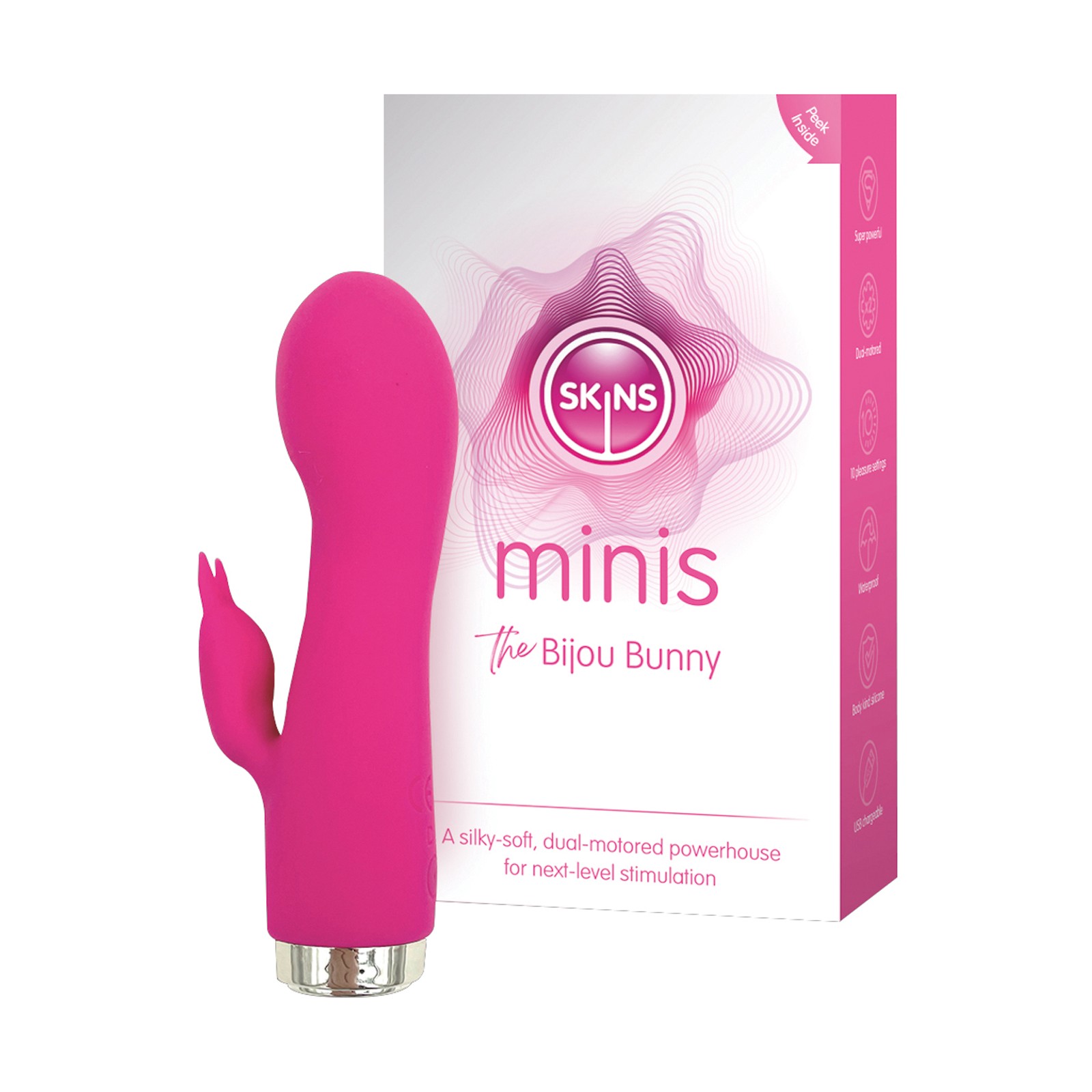 Vibrador Conejito Bijou de Skins Minis para Placer Máximo Vibrador Conejito Bijou de Skins Minis para Placer Máximo