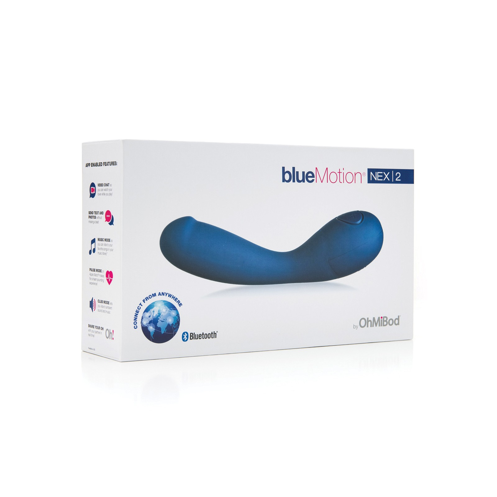 OhMiBod Blue Motion NEX|2 - Navy Bluetooth G-spot Vibrator OhMiBod Blue Motion NEX|2 - Navy Bluetooth G-spot Vibrator