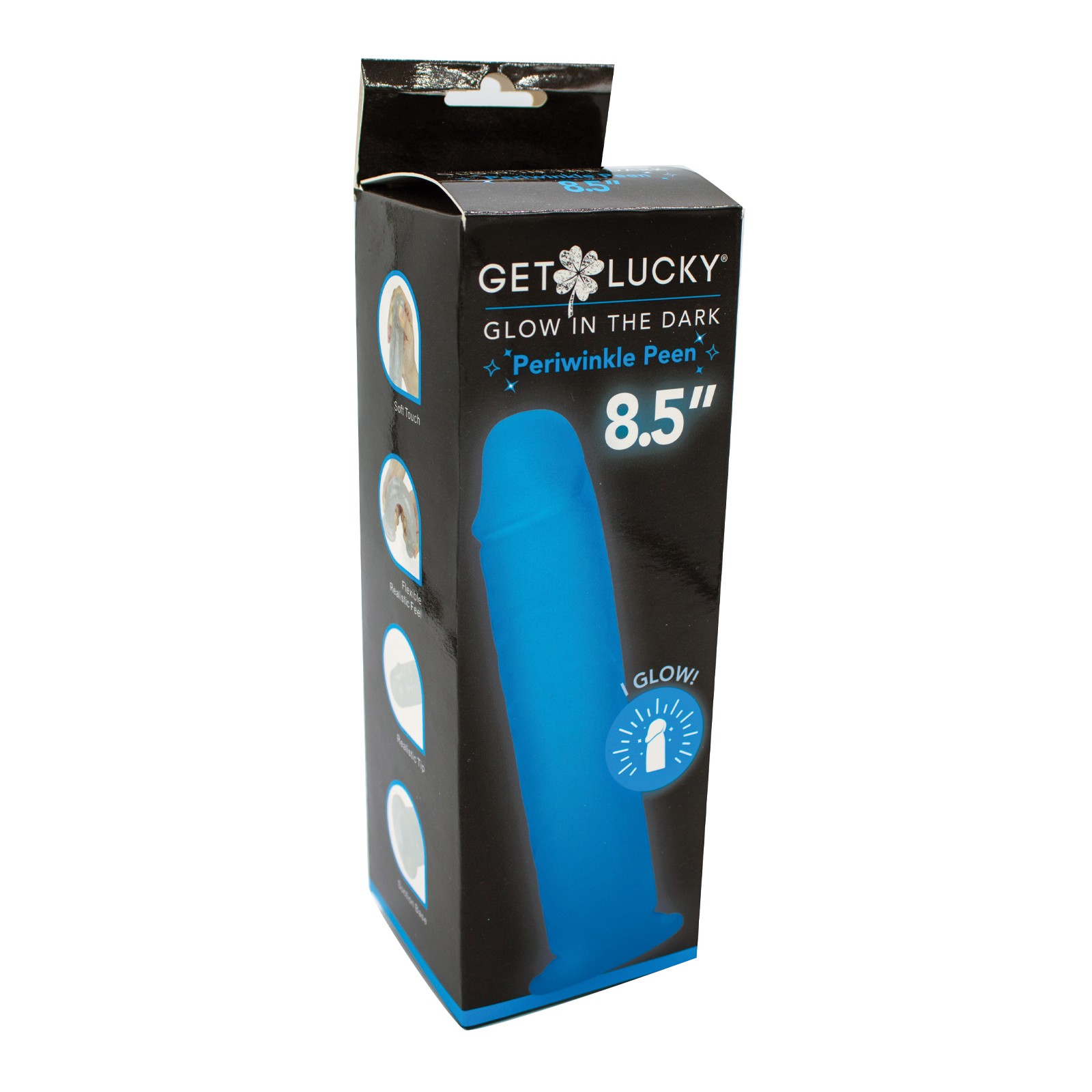 Glow in the Dark 8.5" Periwinkle Peen Dildo Glow in the Dark 8.5" Periwinkle Peen Dildo