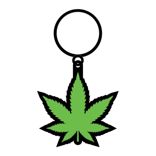 Llavero Hoja de Marihuana Wood Rocket