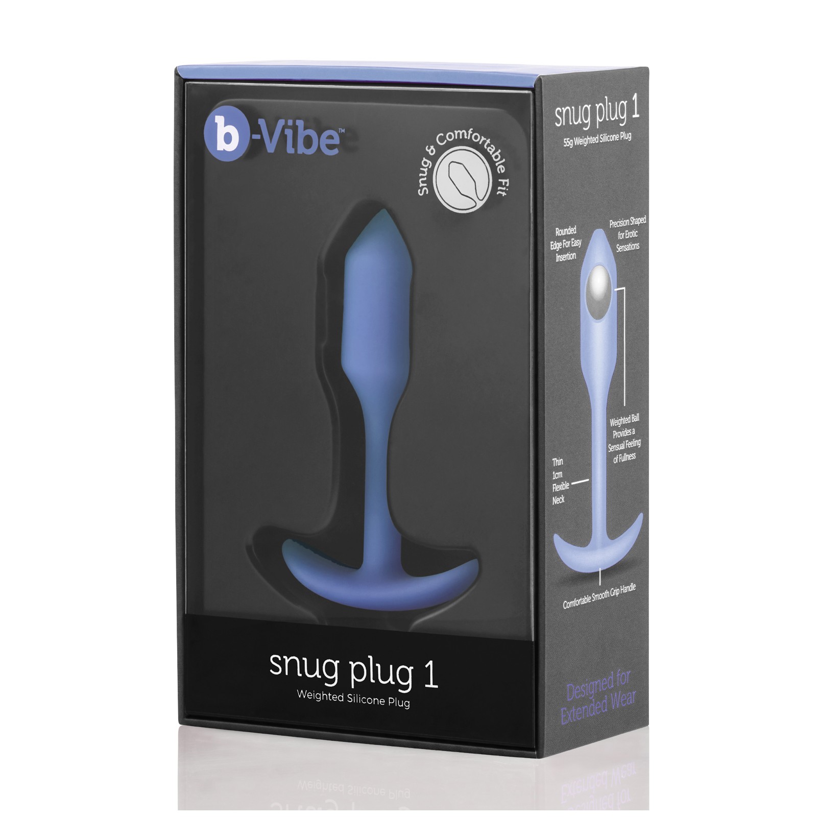b-Vibe Weighted Snug Plug 1 - 55 g Violeta b-Vibe Weighted Snug Plug 1 - 55 g Violeta