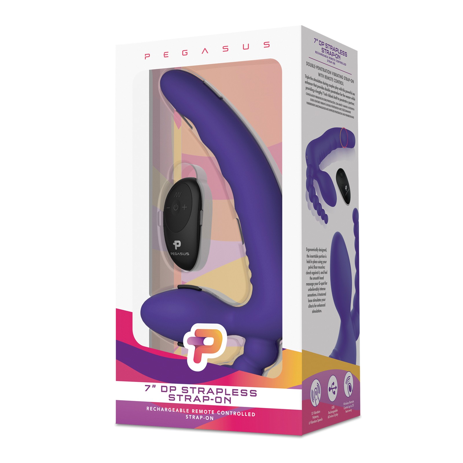 Dildo Strapless de 7" Pegasus con Control Remoto Dildo Strapless de 7" Pegasus con Control Remoto