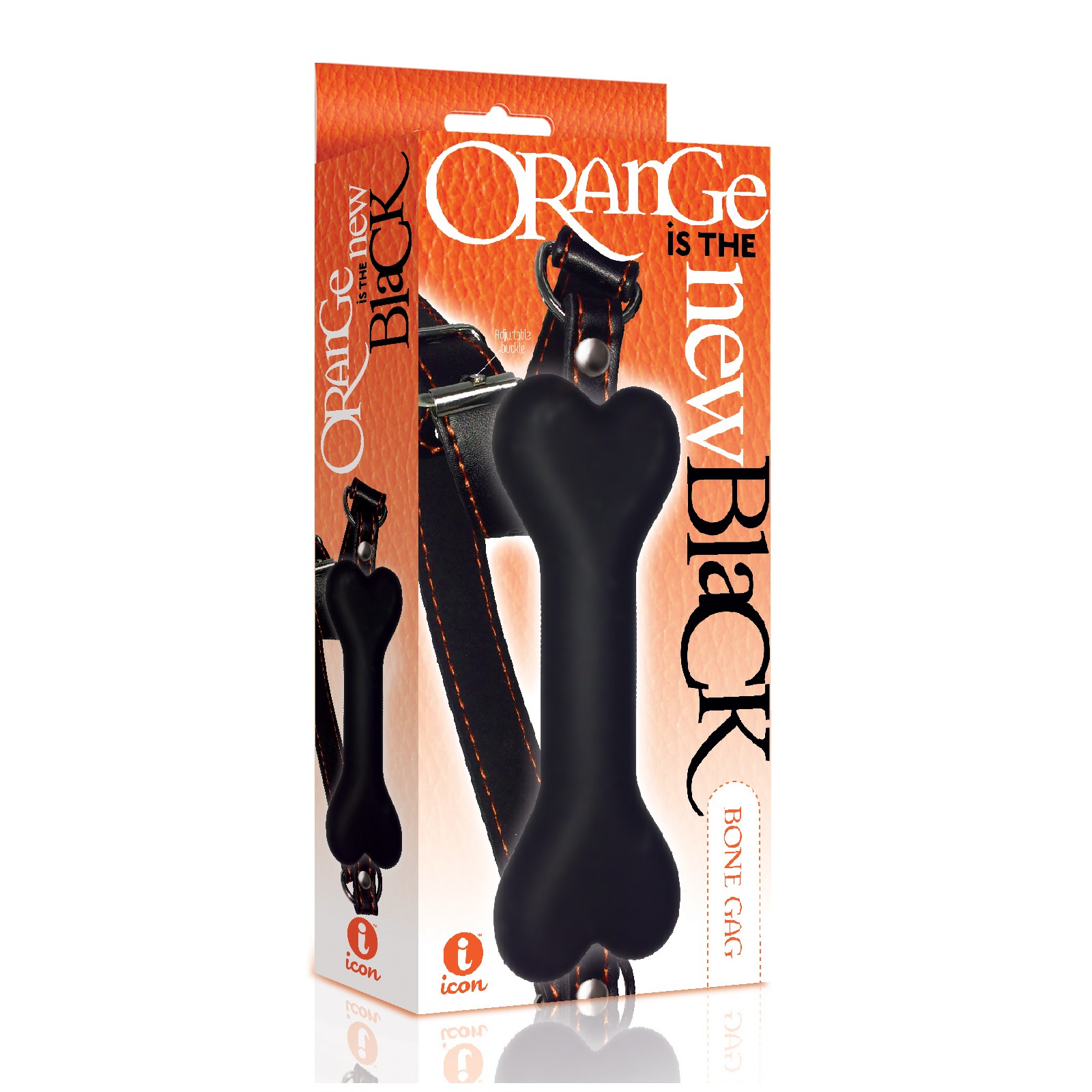 The 9's Orange is the New Black Silicone Bone Gag The 9's Orange is the New Black Silicone Bone Gag