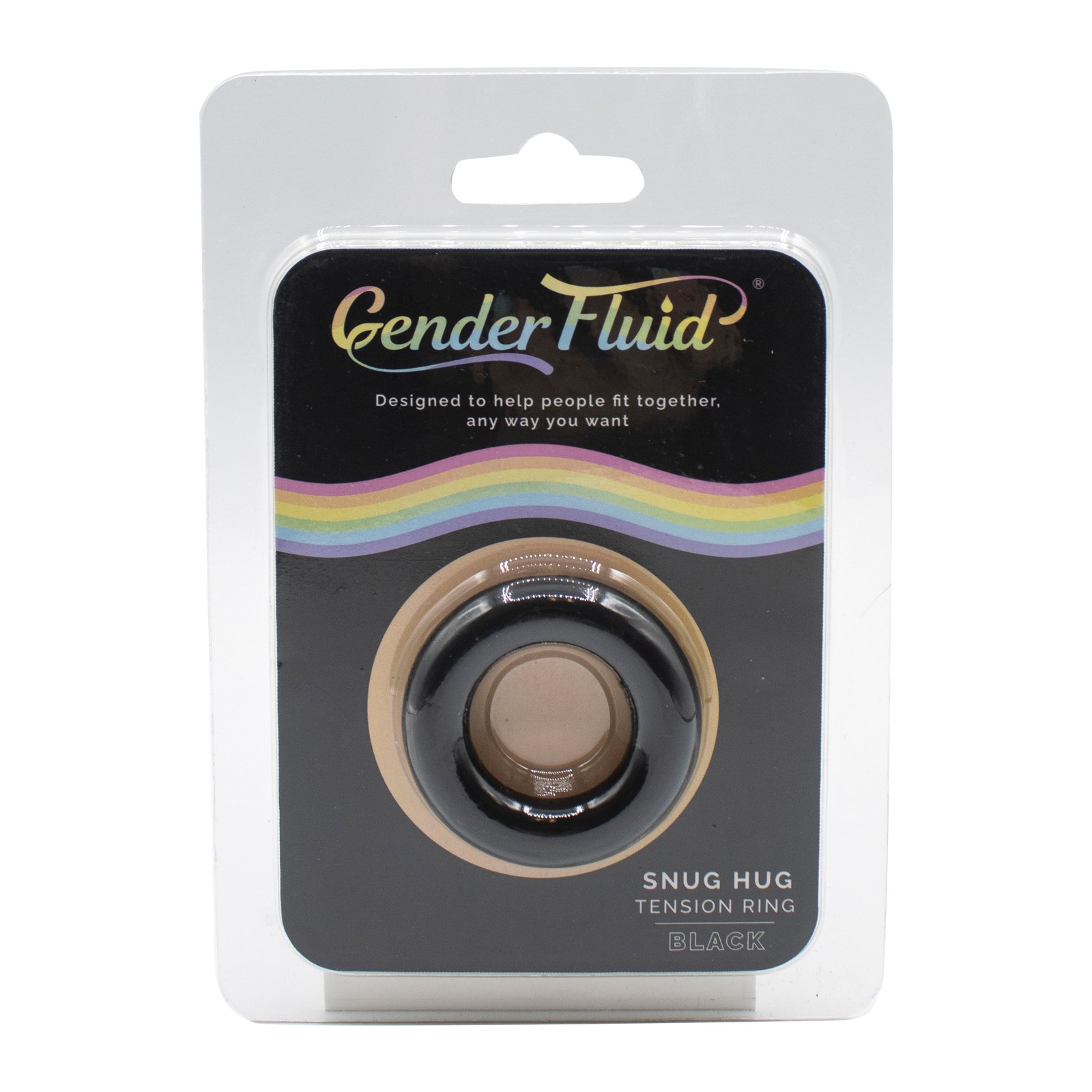Gender Fluid Snug Hug Tension Ring Black Gender Fluid Snug Hug Tension Ring Black