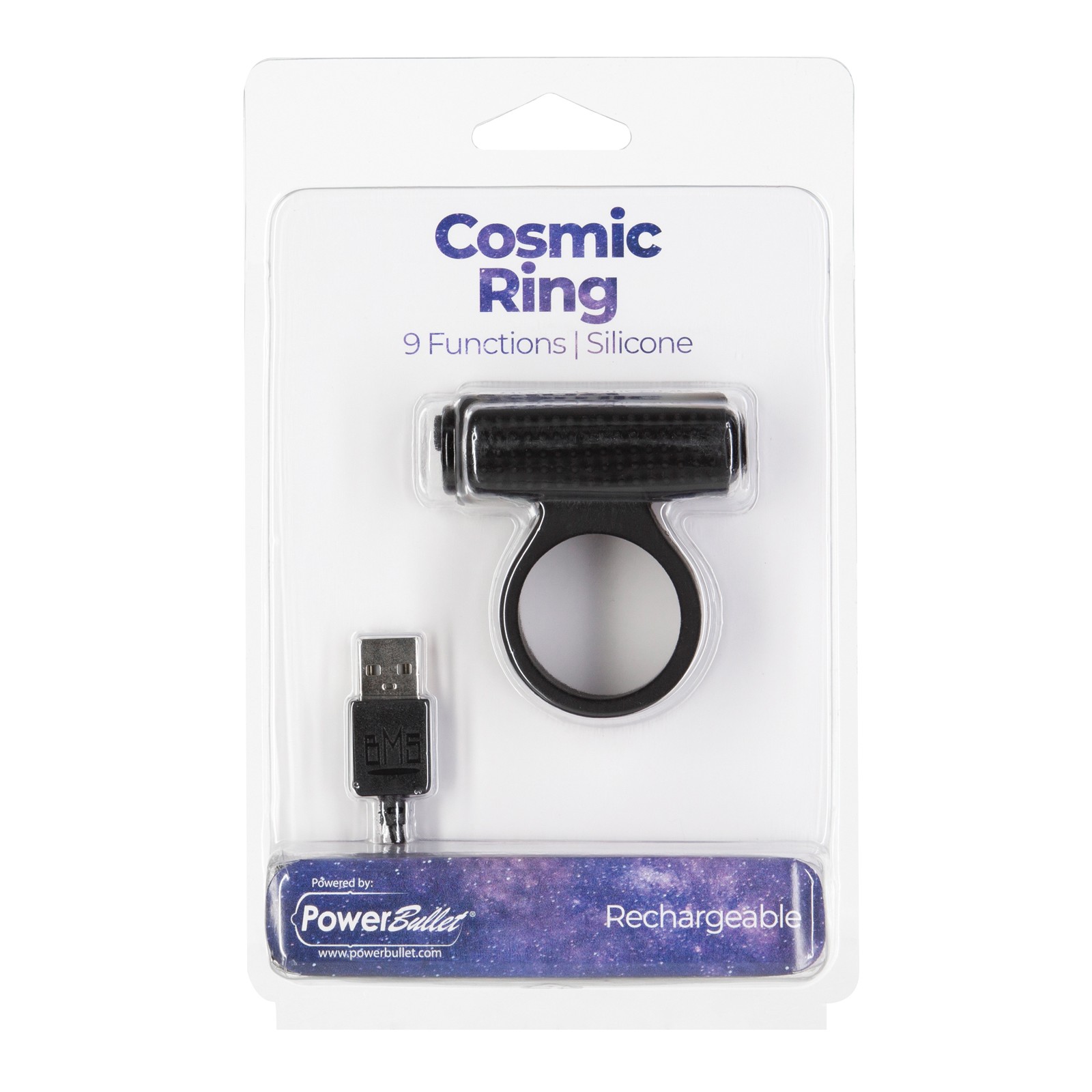 Cosmic Cock Ring with Rechargeable Bullet - Powerful Pleasure Cosmic Cock Ring with Rechargeable Bullet - Powerful Pleasure