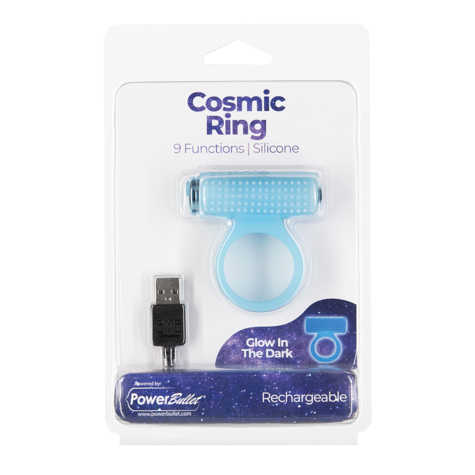 Anillo para el Pene Cósmico con BALA Recargable Anillo para el Pene Cósmico con BALA Recargable